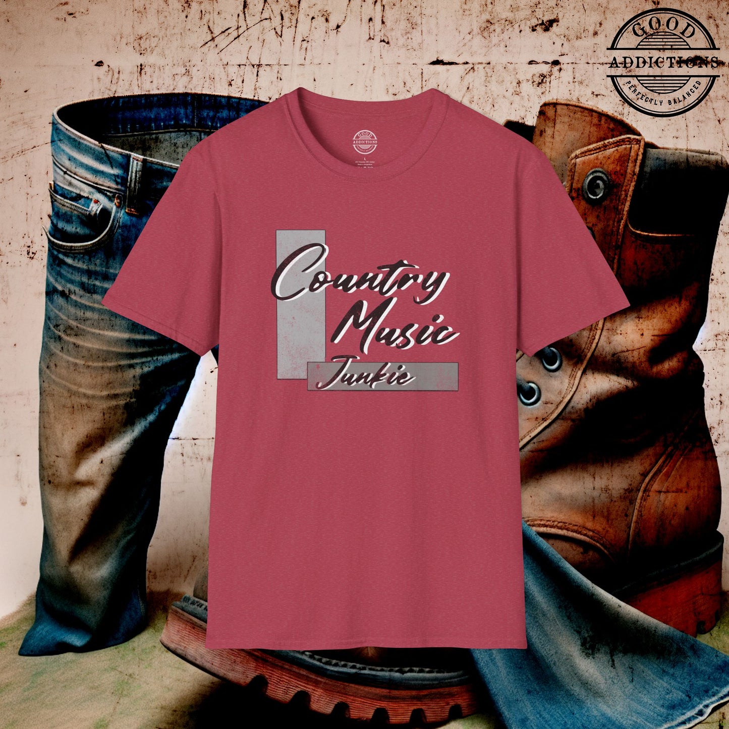 Country Music Junkie T-Shirt β Fun Tee for Country Fans, Concert Goers & Southern Song Addicts
