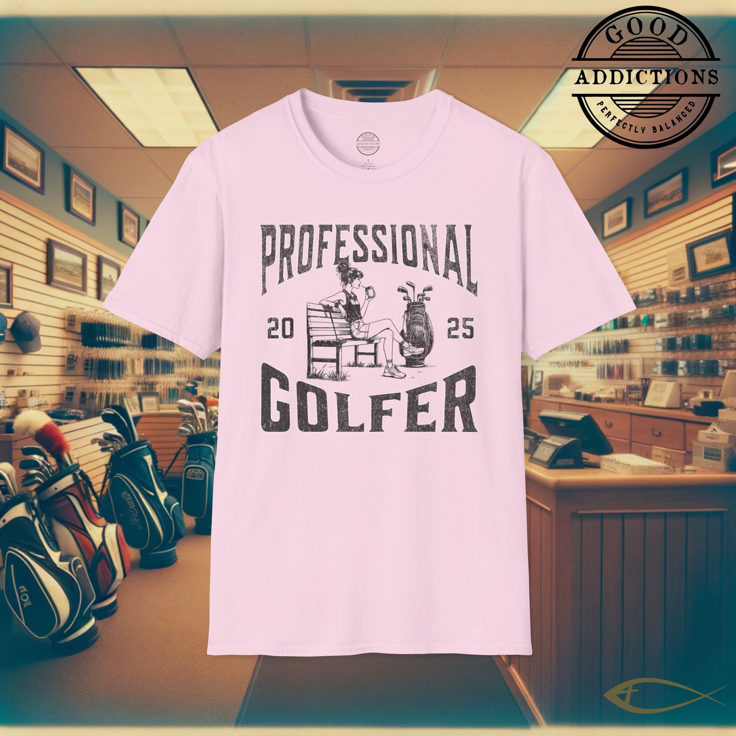 Pro Girl Golfer T-Shirt – “Fueled by Coffee & Fairways” Fun Tee for Golf Girls, Morning Swingers & Coffee-First Athletes