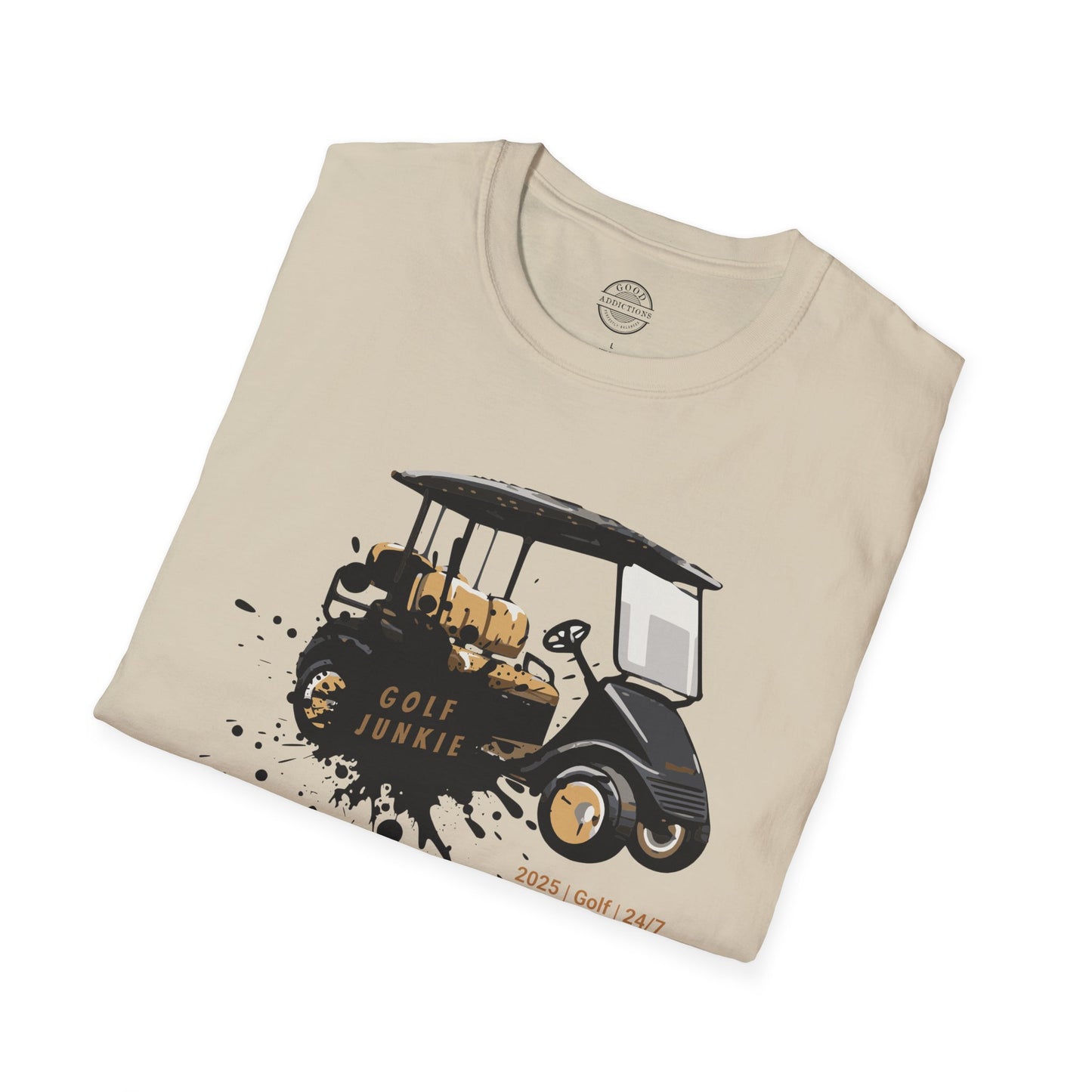 Golf Junkie T-Shirt – “Bling Cart Edition” Funny Luxe Tee for Stylish Players, Cart Lovers & Weekend Ballers
