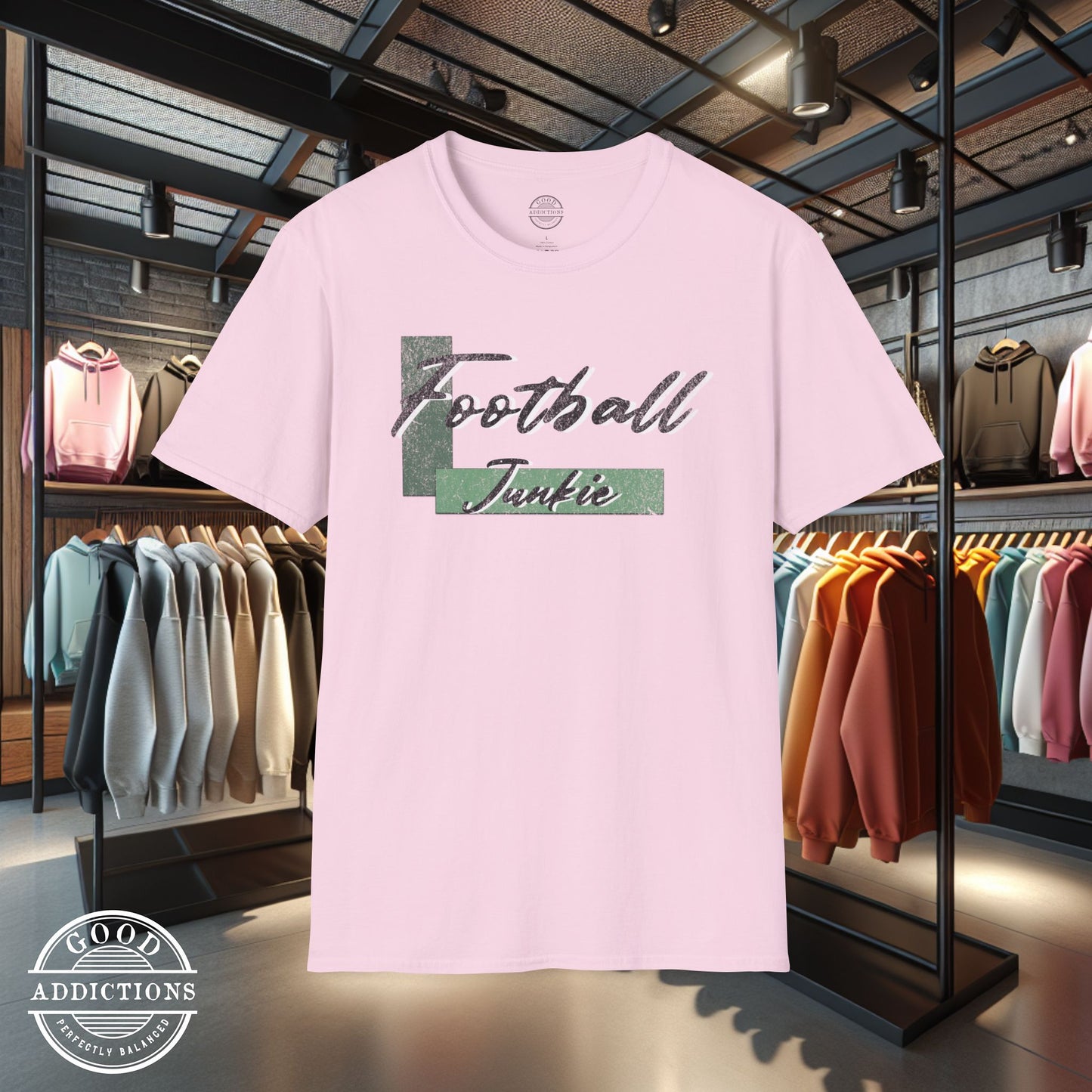 Football Junkie T-Shirt β Game Day Tee for Players, Fans, Coaches & Fantasy Football Addicts