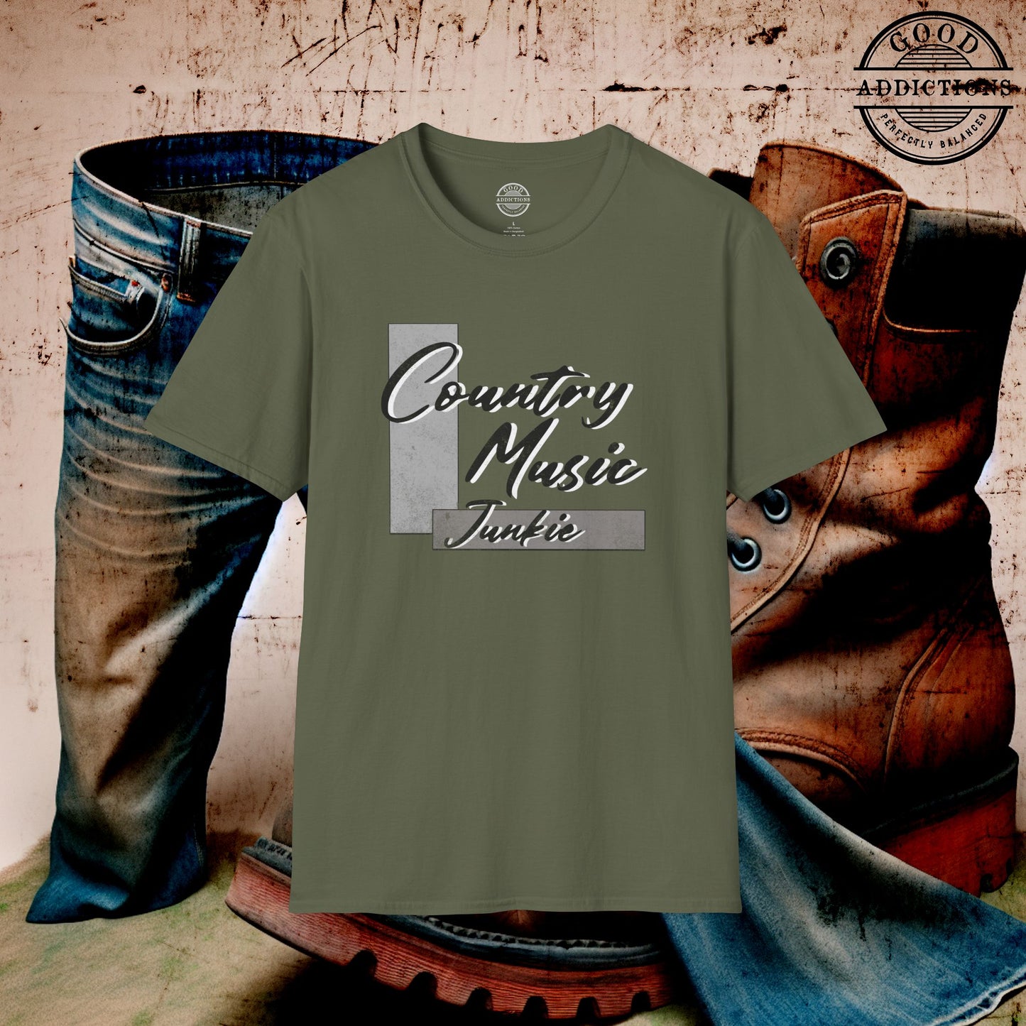 Country Music Junkie T-Shirt β Fun Tee for Country Fans, Concert Goers & Southern Song Addicts