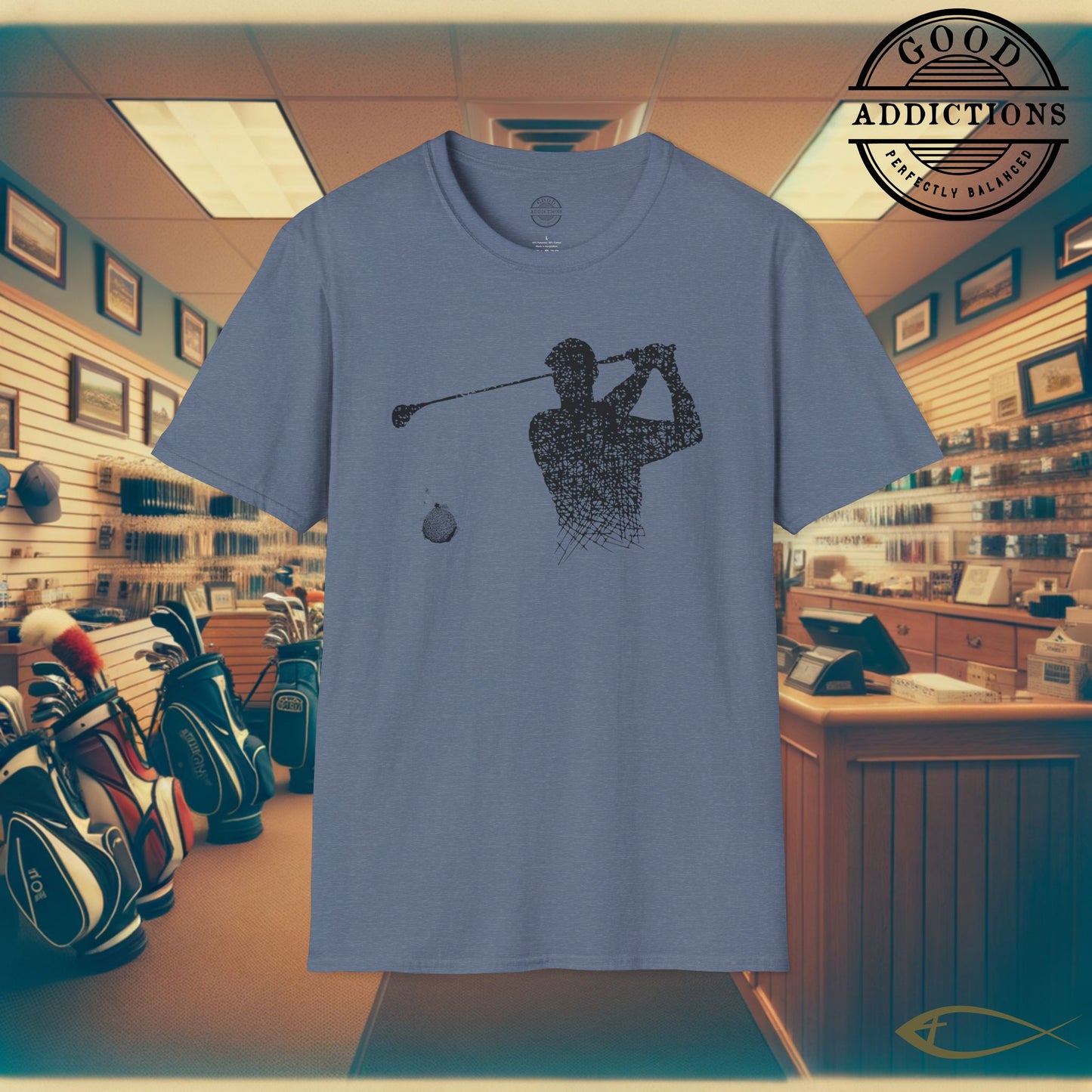 Minimalist Golfer T-Shirt – “Clean Swing Design” Stylish Golf Tee for Players, Purists & Modern Fairway Fans