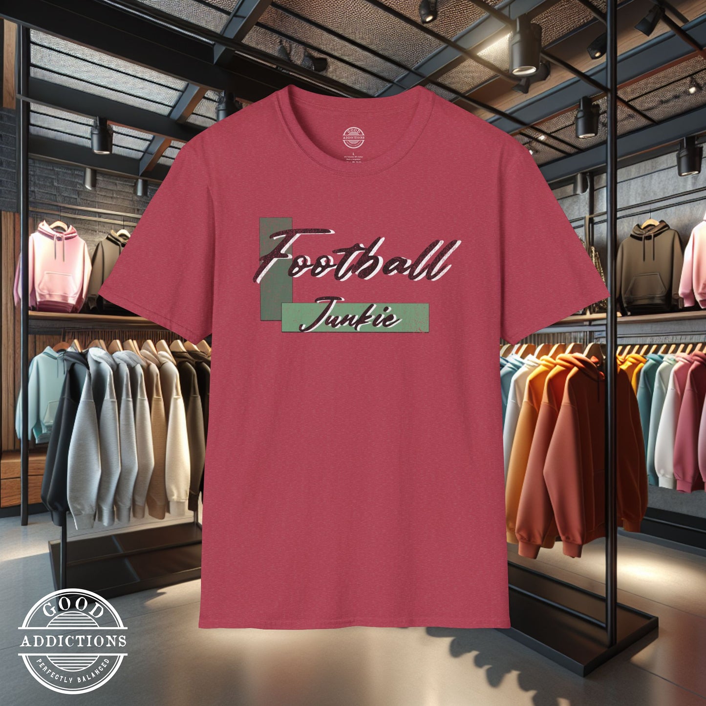 Football Junkie T-Shirt β Game Day Tee for Players, Fans, Coaches & Fantasy Football Addicts