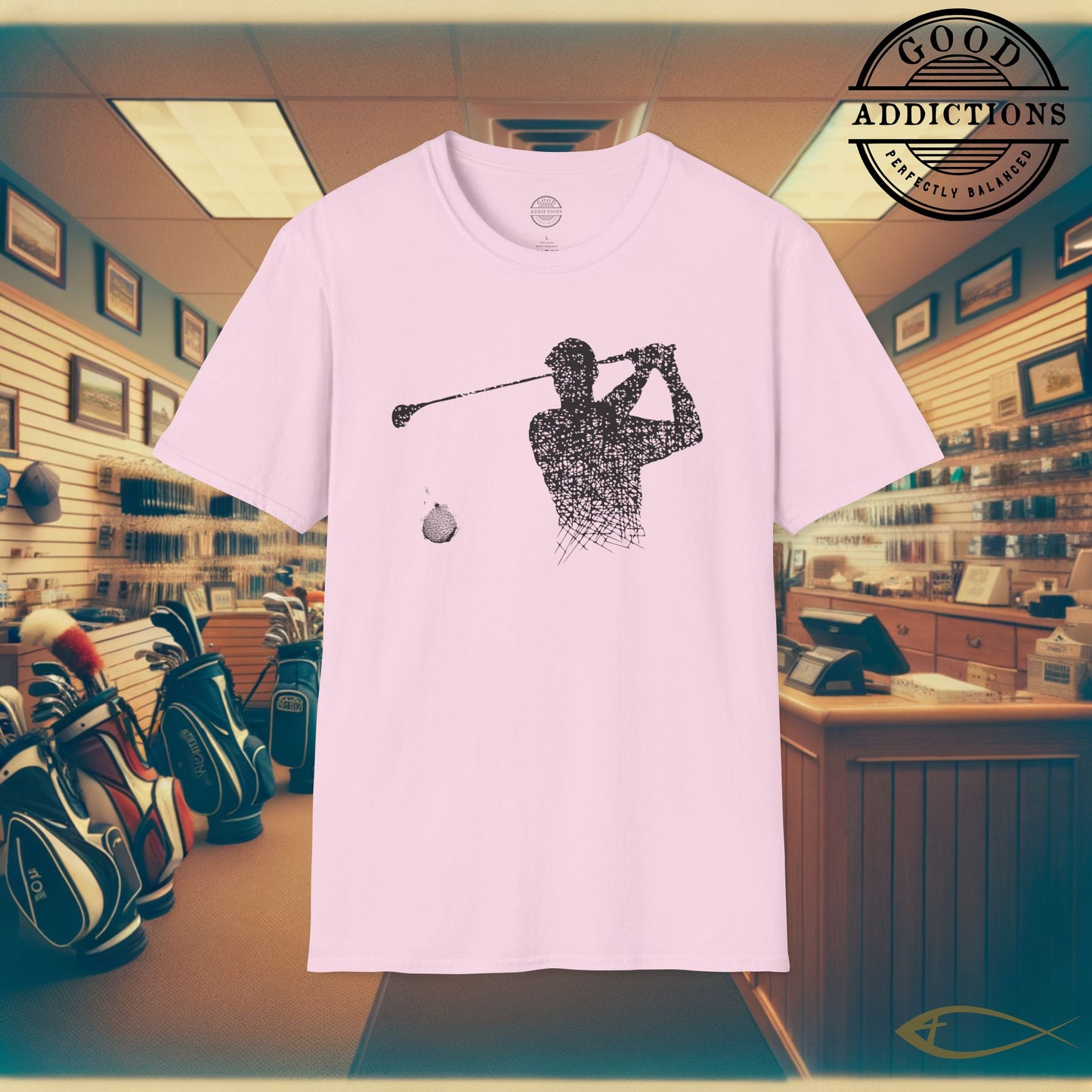 Minimalist Golfer T-Shirt – “Clean Swing Design” Stylish Golf Tee for Players, Purists & Modern Fairway Fans