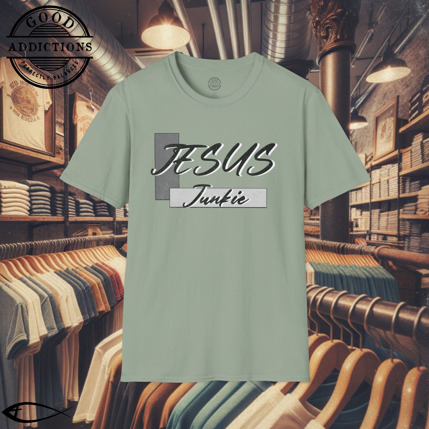Jesus Junkie T-Shirt β Bold Christian Faith Tee for Believers, Worshippers & Kingdom-Minded Souls