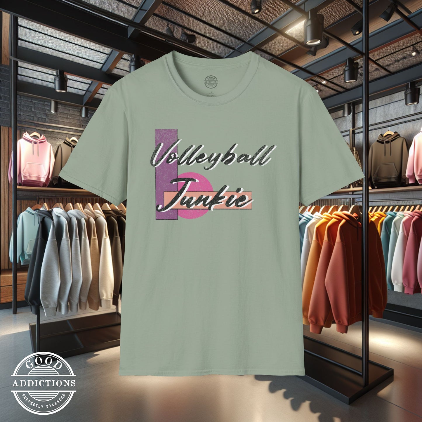 Volleyball Junkie T-Shirt β Fun Athletic Tee for Players, Coaches & Court Addicts