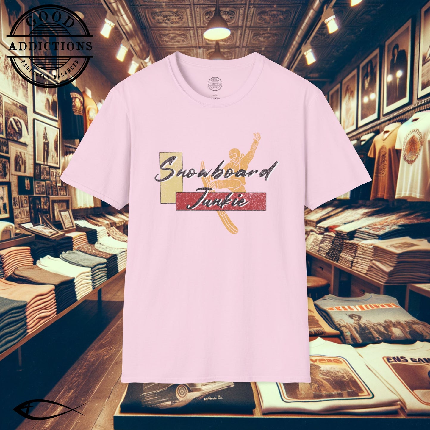 Snowboard Junkie T-Shirt β Shred-Ready Graphic Tee for Riders, Powder Addicts & Mountain Vibes