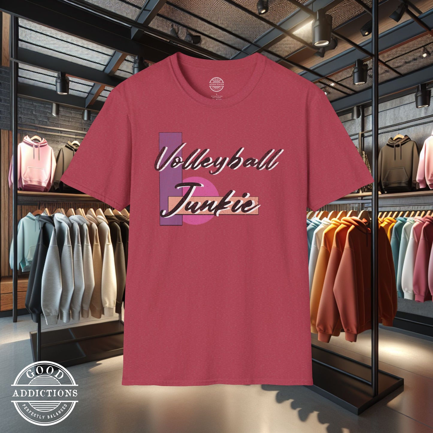 Volleyball Junkie T-Shirt β Fun Athletic Tee for Players, Coaches & Court Addicts