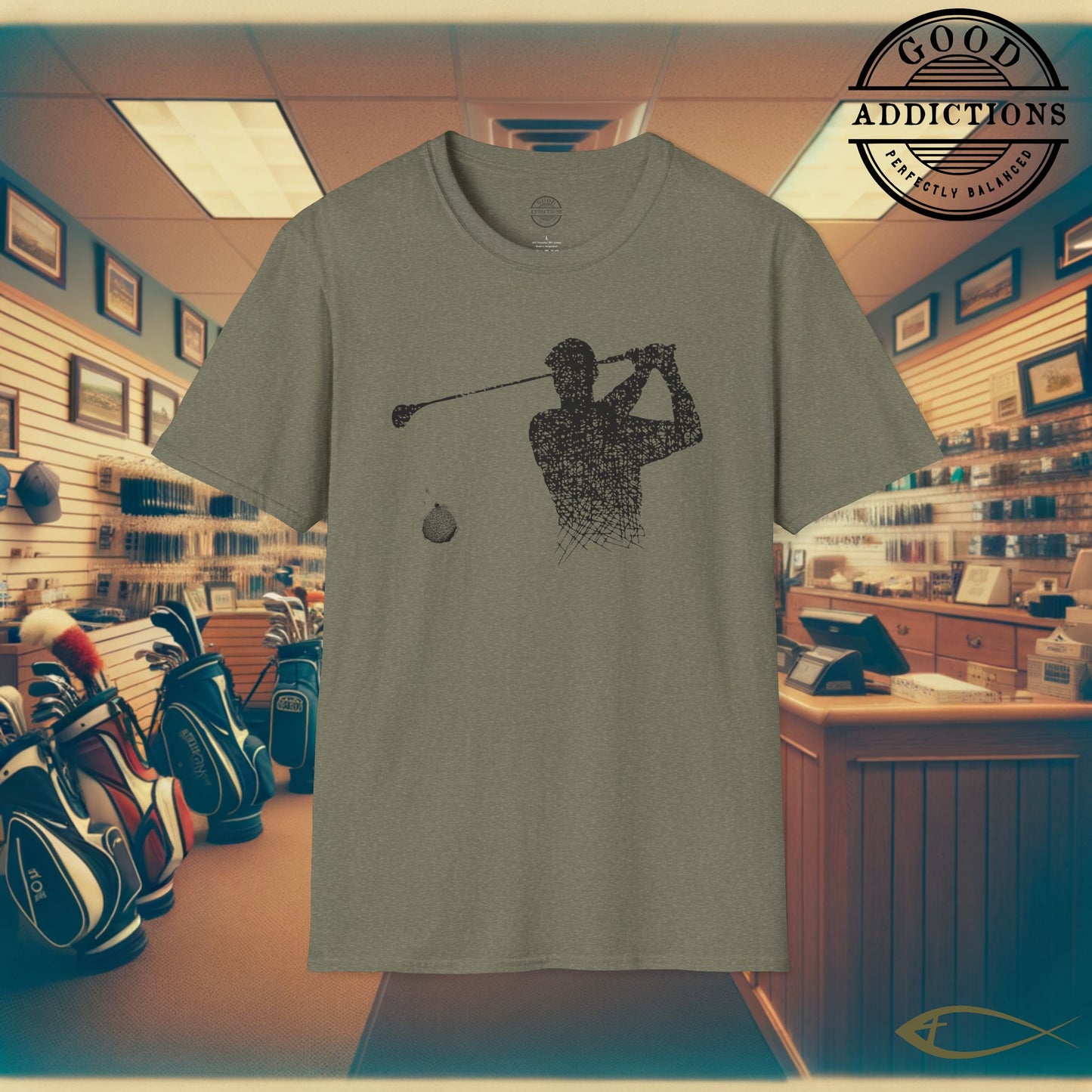 Minimalist Golfer T-Shirt – “Clean Swing Design” Stylish Golf Tee for Players, Purists & Modern Fairway Fans