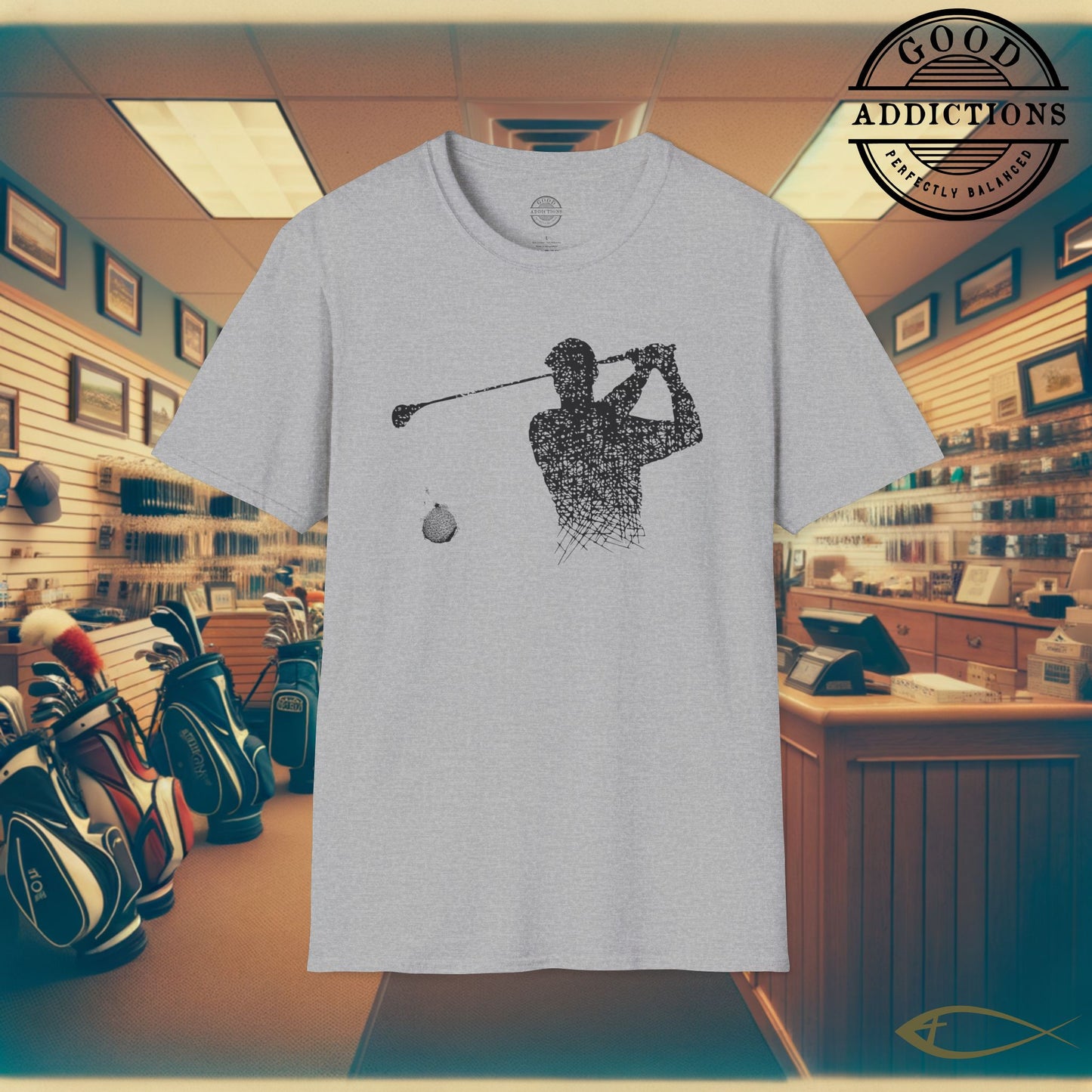 Minimalist Golfer T-Shirt – “Clean Swing Design” Stylish Golf Tee for Players, Purists & Modern Fairway Fans