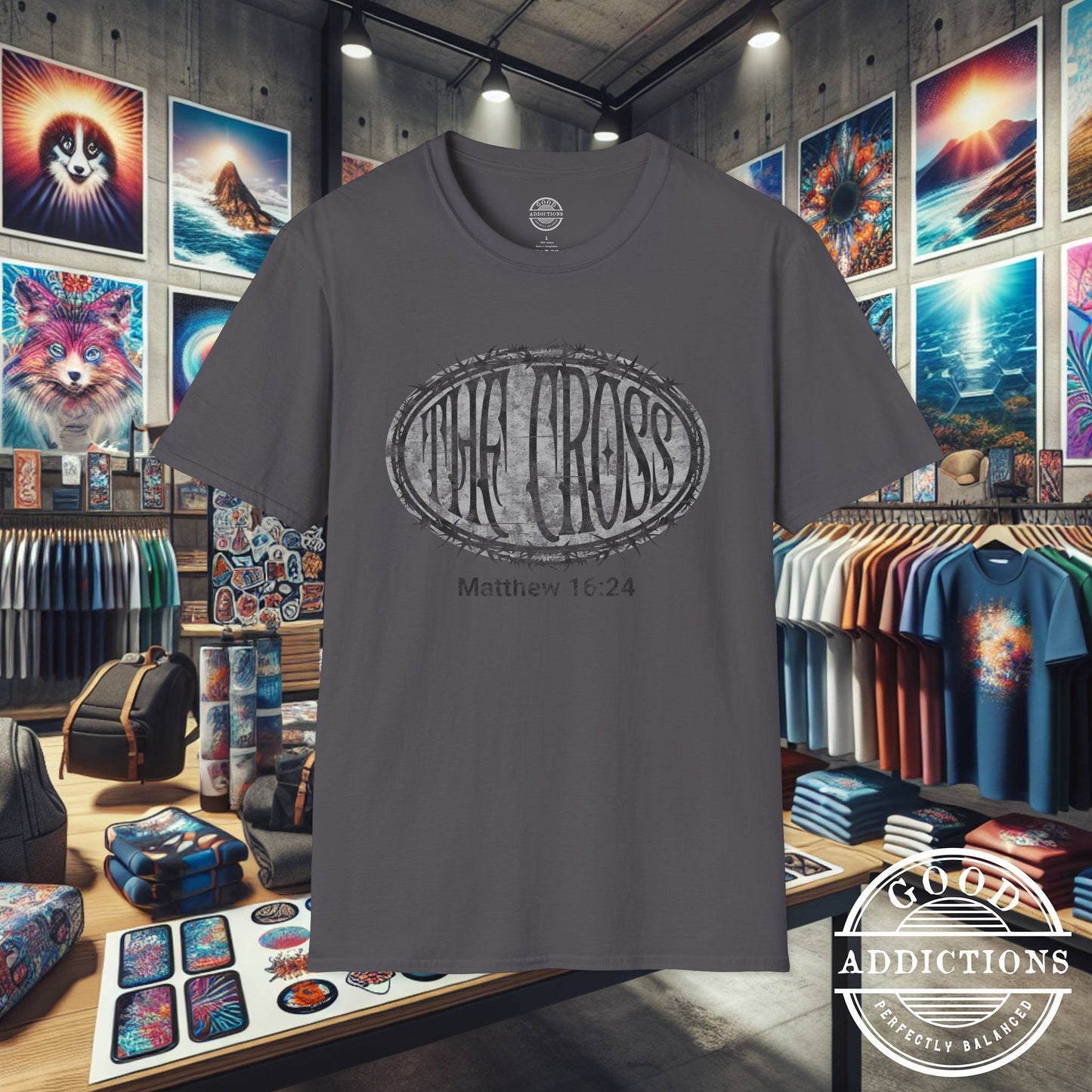 Take Up Your Cross – Matthew 16:24 T-Shirt – Bold Christian Discipleship Graphic Tee