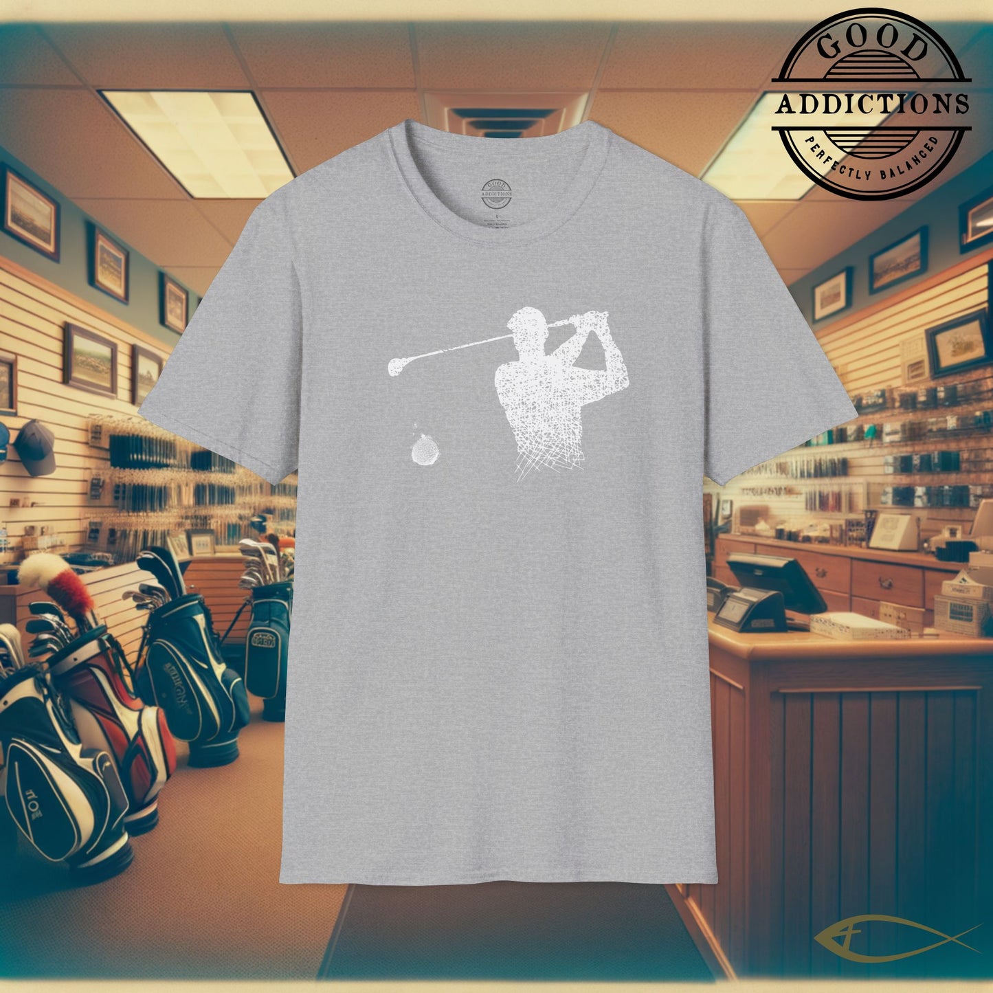 Minimalist Golfer T-Shirt – “Clean Swing Design” Stylish Golf Tee for Players, Purists & Modern Fairway Fans