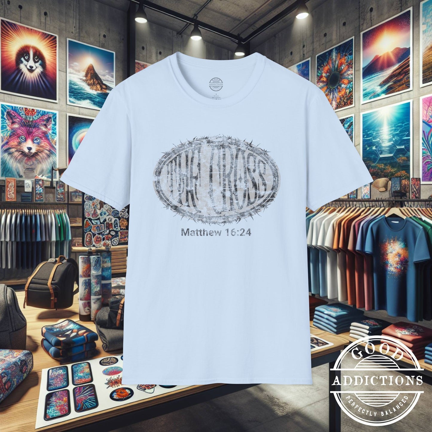 Take Up Your Cross – Matthew 16:24 T-Shirt – Bold Christian Discipleship Graphic Tee