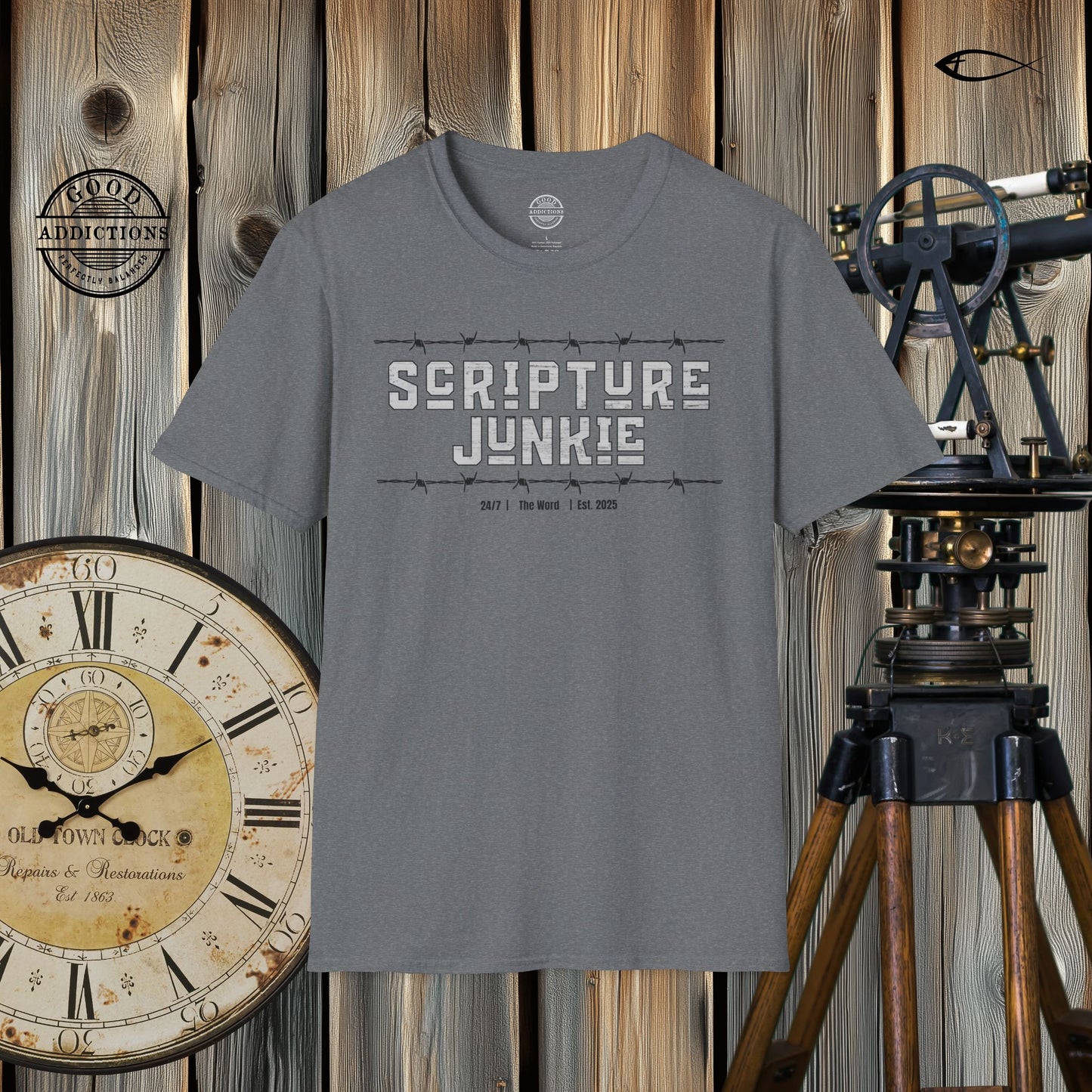 Scripture Junkie -Unisex 100% Cotton Softstyle T-Shirt