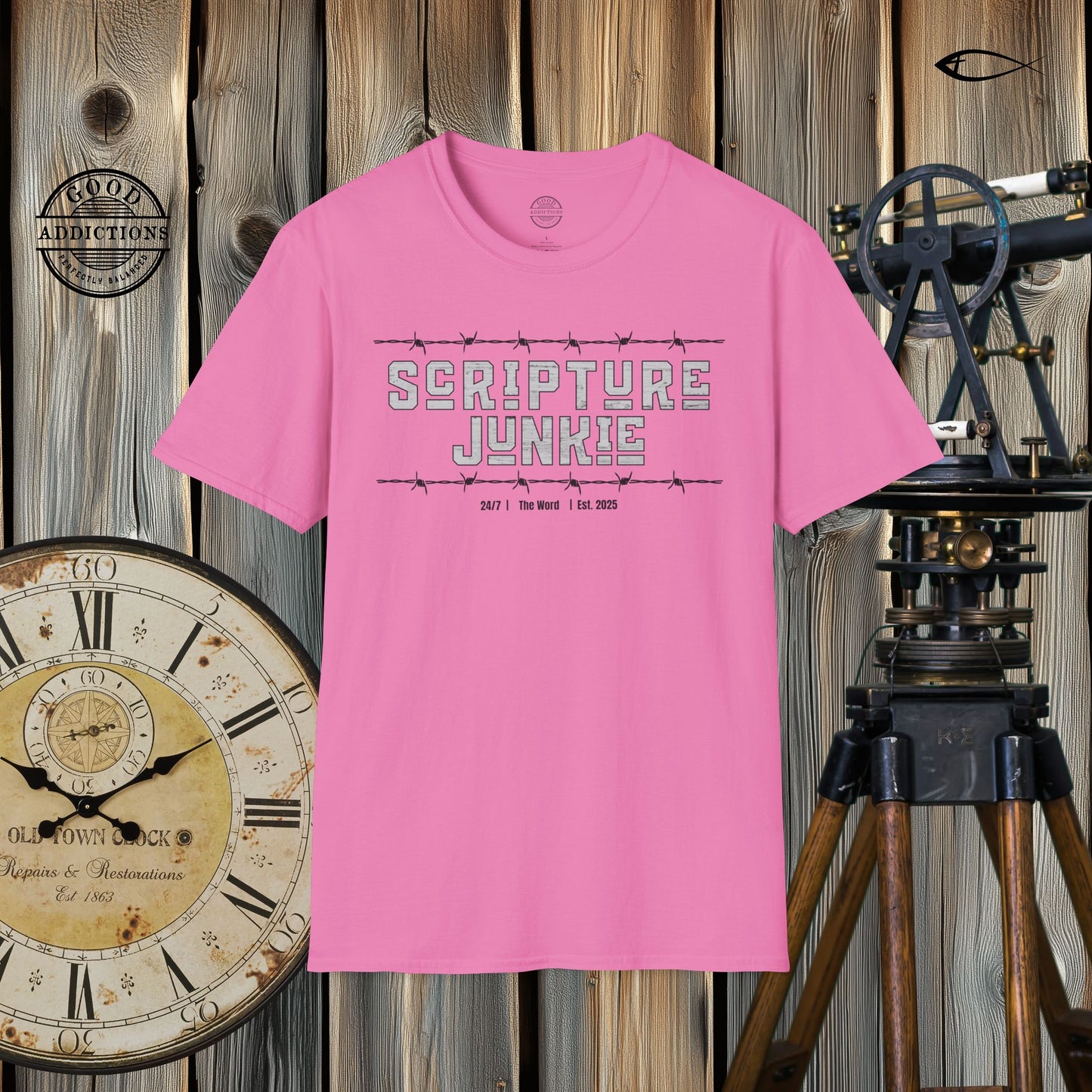 Scripture Junkie -Unisex 100% Cotton Softstyle T-Shirt