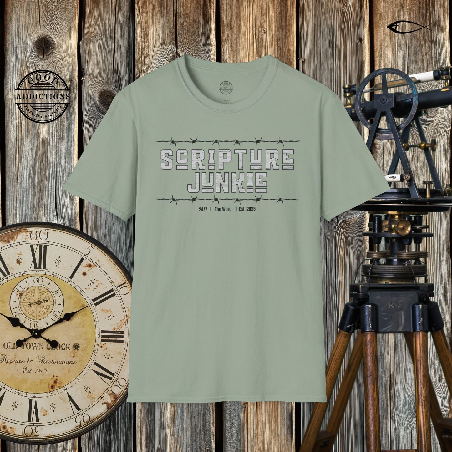 Scripture Junkie -Unisex 100% Cotton Softstyle T-Shirt