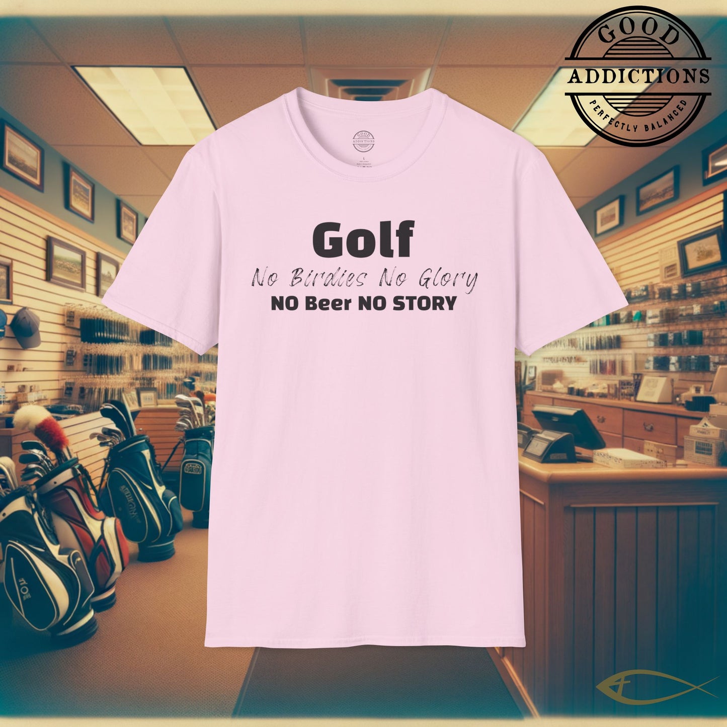 No Birdies No Glory T-Shirt – “No Beers No Story” Funny Golf Tee for Players, Drinkers & Weekend Warriors