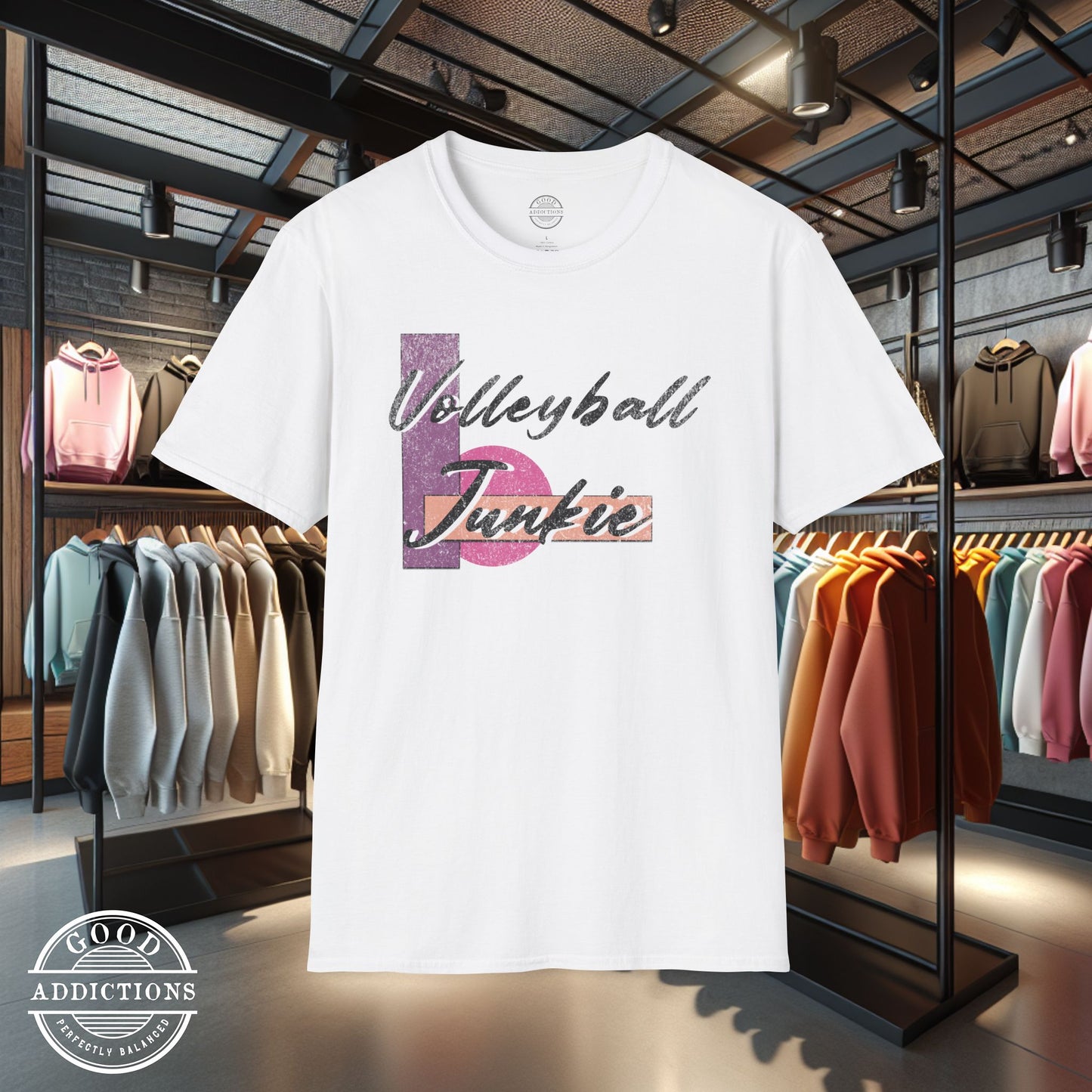 Volleyball Junkie T-Shirt β Fun Athletic Tee for Players, Coaches & Court Addicts