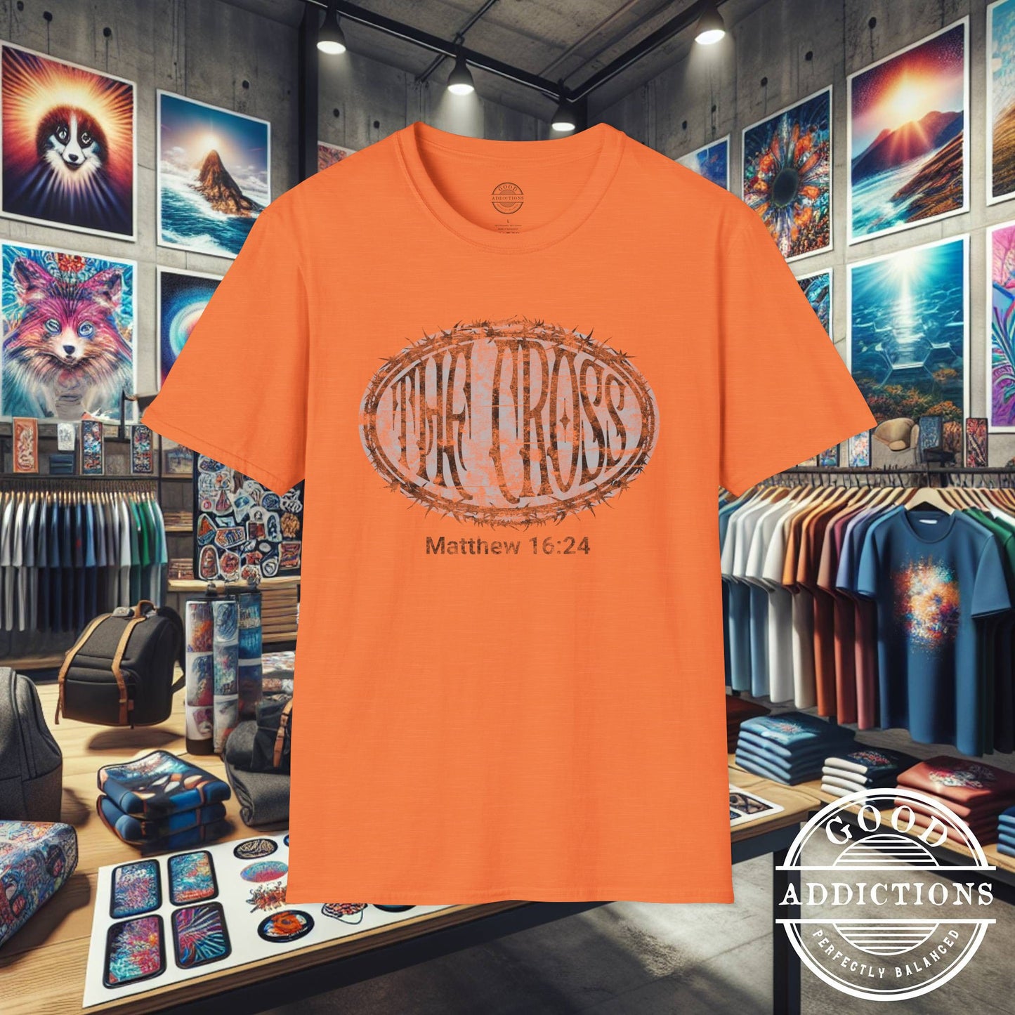 Take Up Your Cross – Matthew 16:24 T-Shirt – Bold Christian Discipleship Graphic Tee