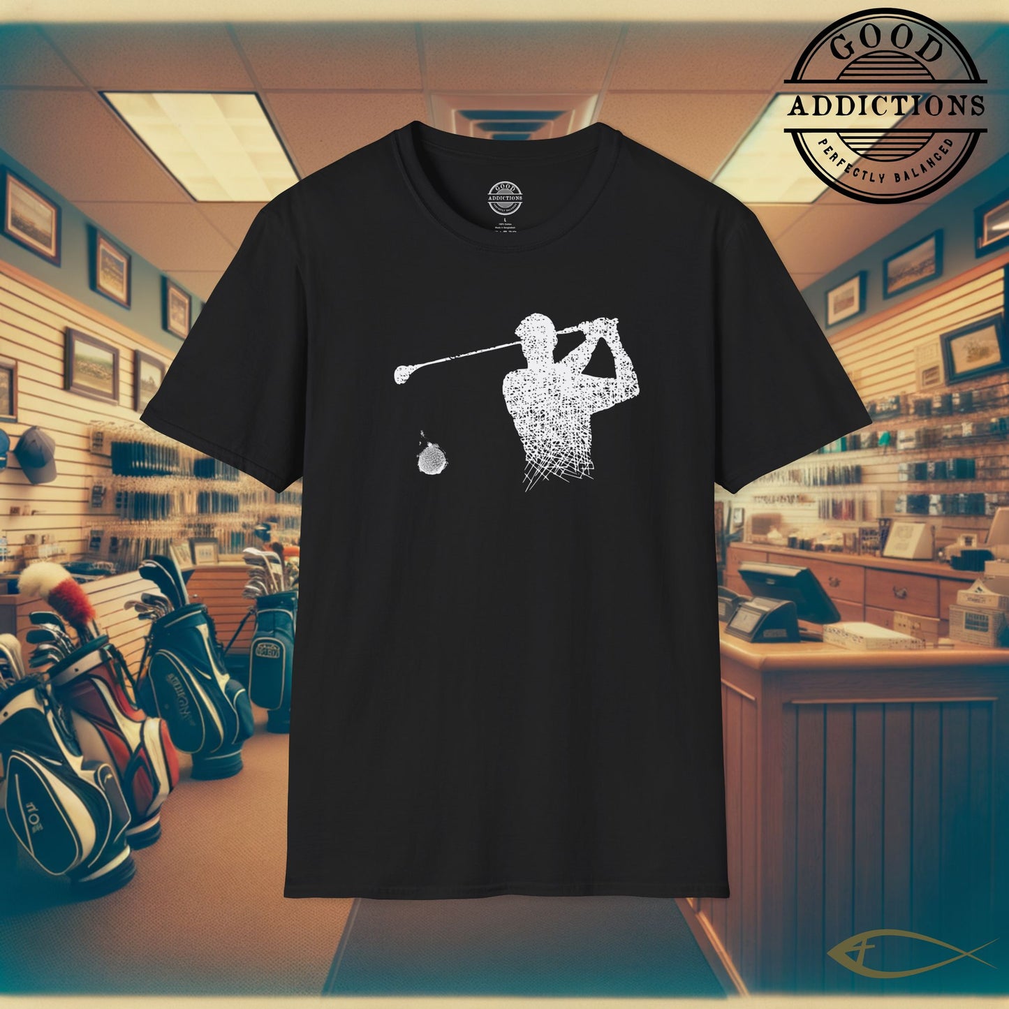 Minimalist Golfer T-Shirt – “Clean Swing Design” Stylish Golf Tee for Players, Purists & Modern Fairway Fans