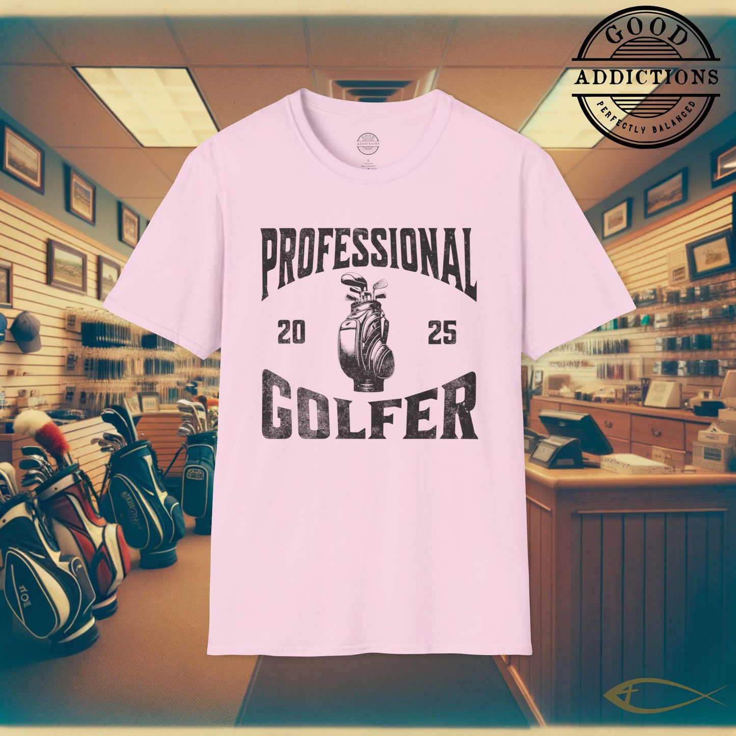 Professional Golfer T-Shirt – “Game On” Clean Golf Tee for Players, Coaches & Confident Swingers