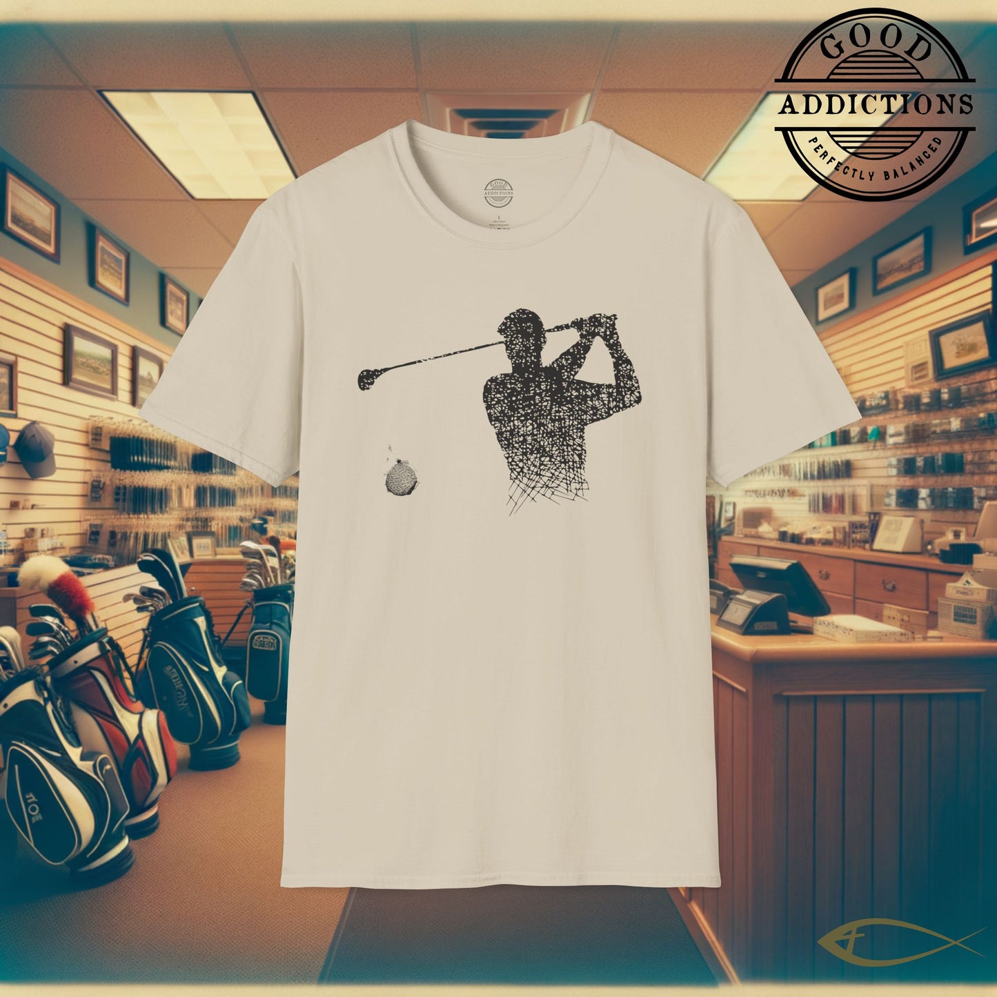 Minimalist Golfer T-Shirt – “Clean Swing Design” Stylish Golf Tee for Players, Purists & Modern Fairway Fans