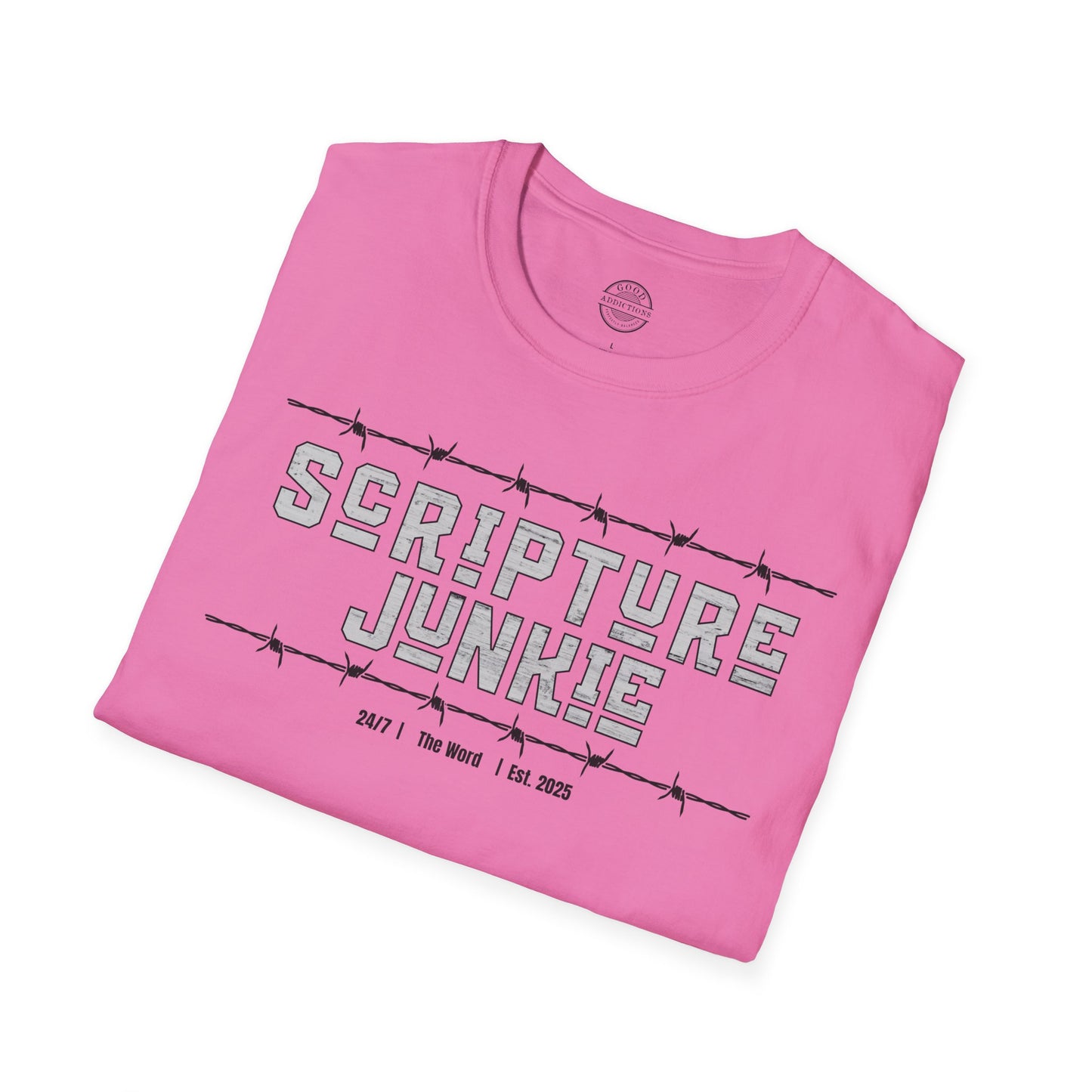 Scripture Junkie -Unisex 100% Cotton Softstyle T-Shirt