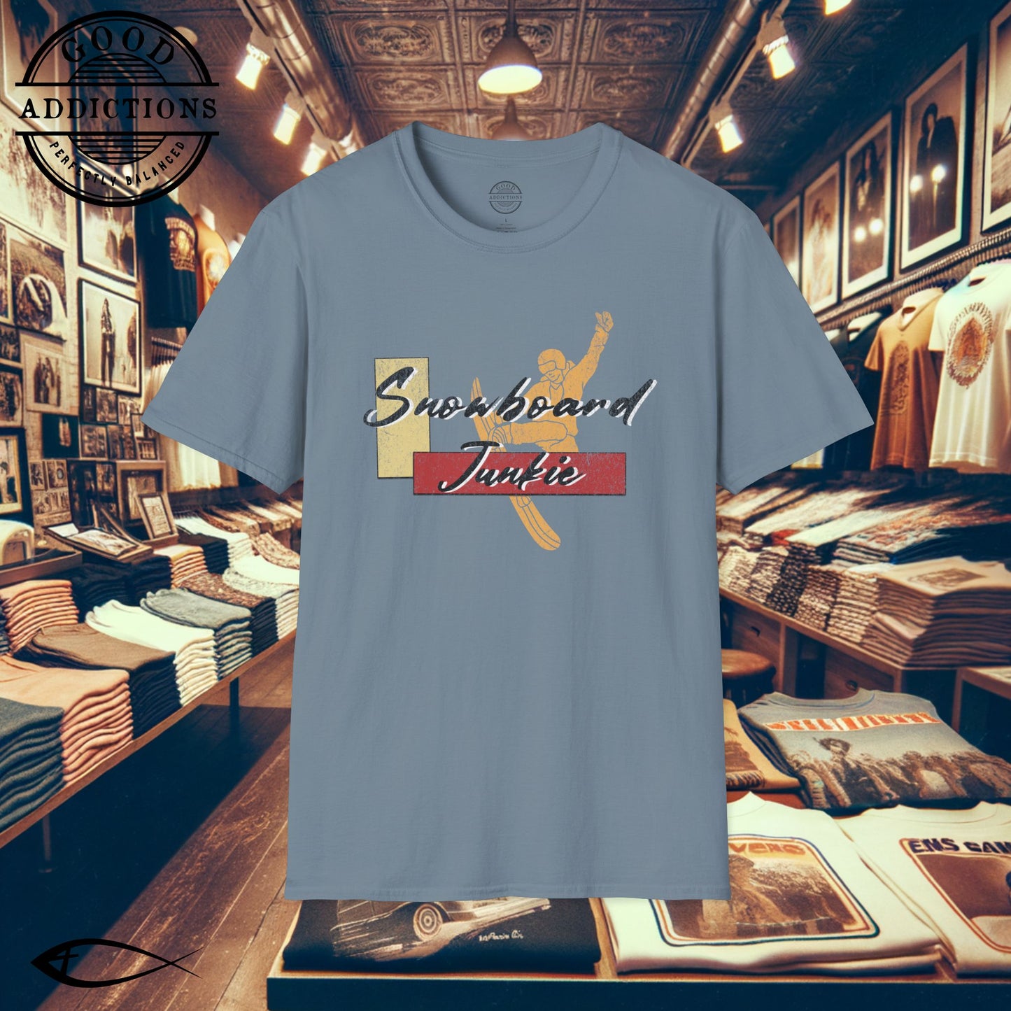 Snowboard Junkie T-Shirt β Shred-Ready Graphic Tee for Riders, Powder Addicts & Mountain Vibes