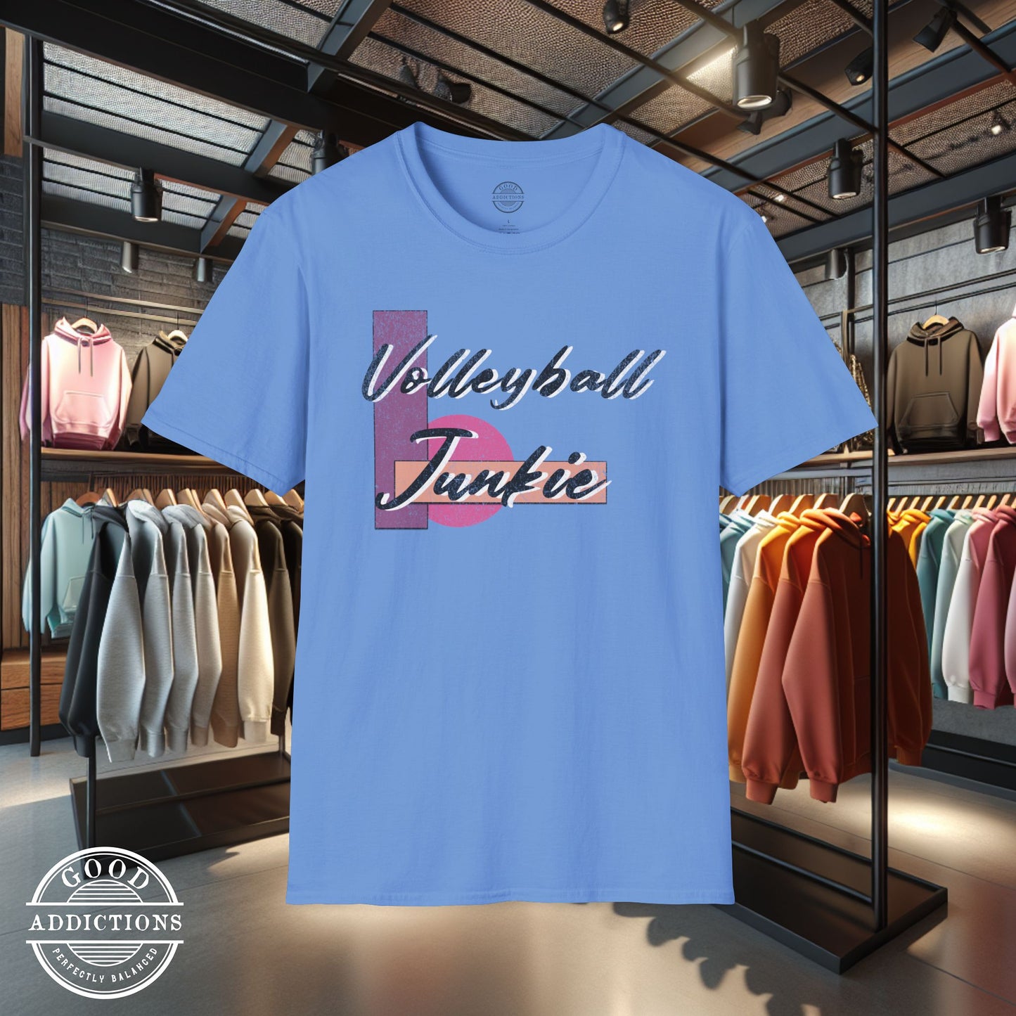 Volleyball Junkie T-Shirt β Fun Athletic Tee for Players, Coaches & Court Addicts
