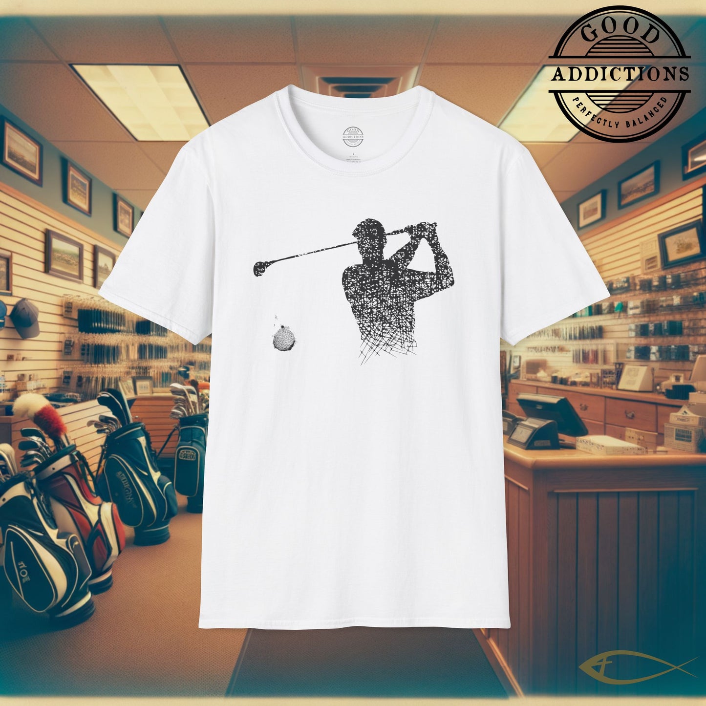 Minimalist Golfer T-Shirt – “Clean Swing Design” Stylish Golf Tee for Players, Purists & Modern Fairway Fans