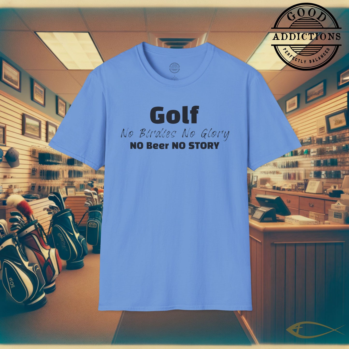 No Birdies No Glory T-Shirt – “No Beers No Story” Funny Golf Tee for Players, Drinkers & Weekend Warriors