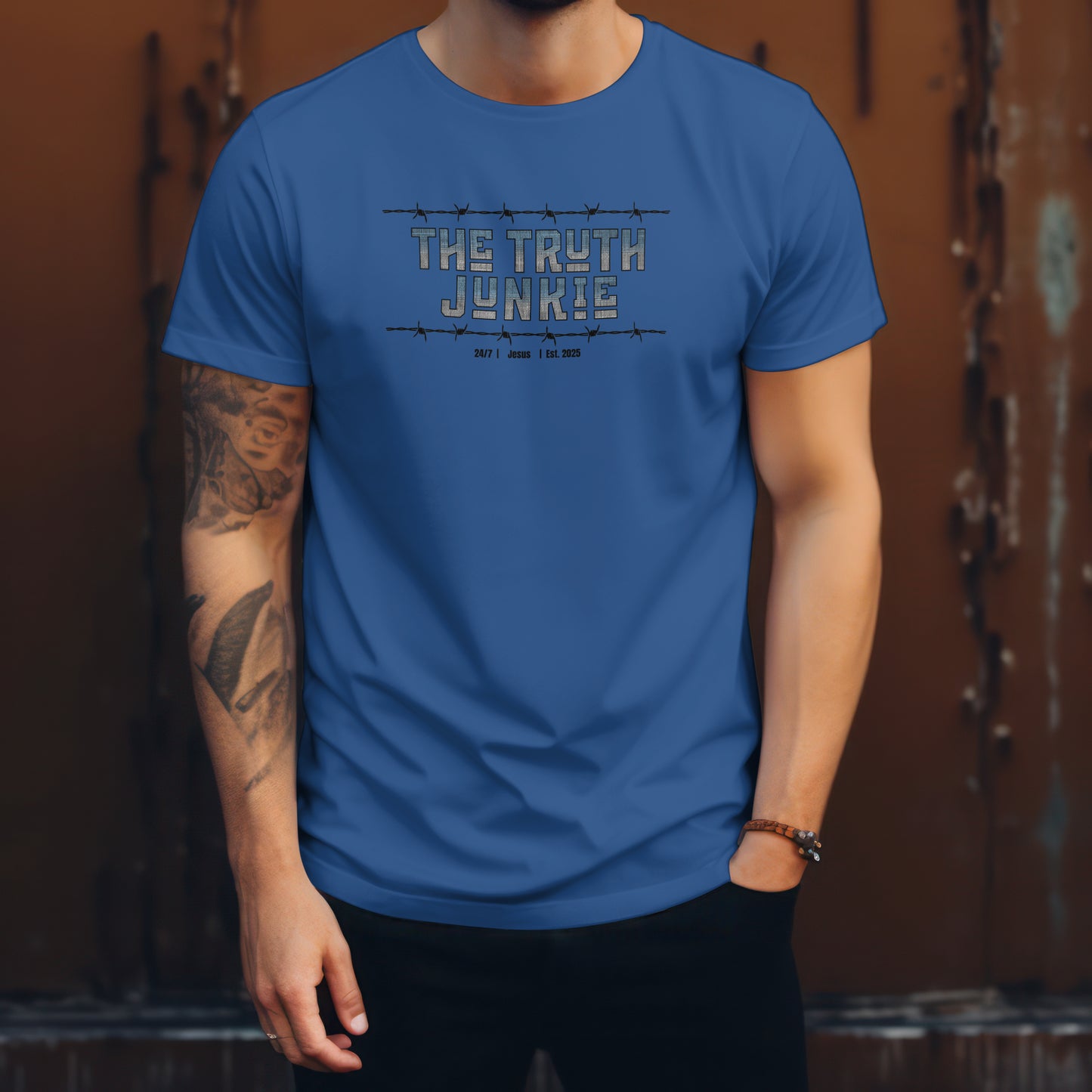 Truth Junkie -Unisex 100% Cotton T-Shirt -Faith Inspired