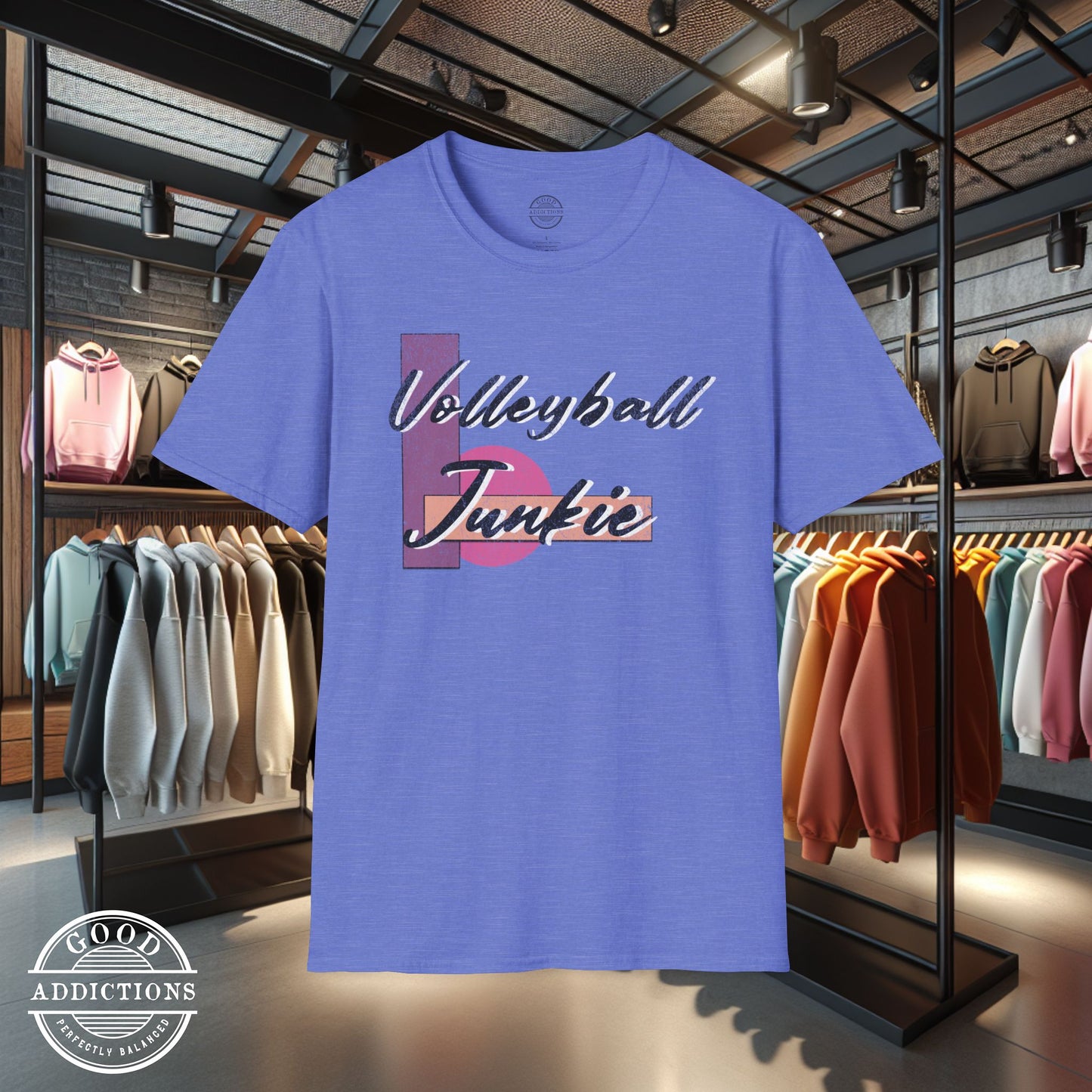 Volleyball Junkie T-Shirt β Fun Athletic Tee for Players, Coaches & Court Addicts