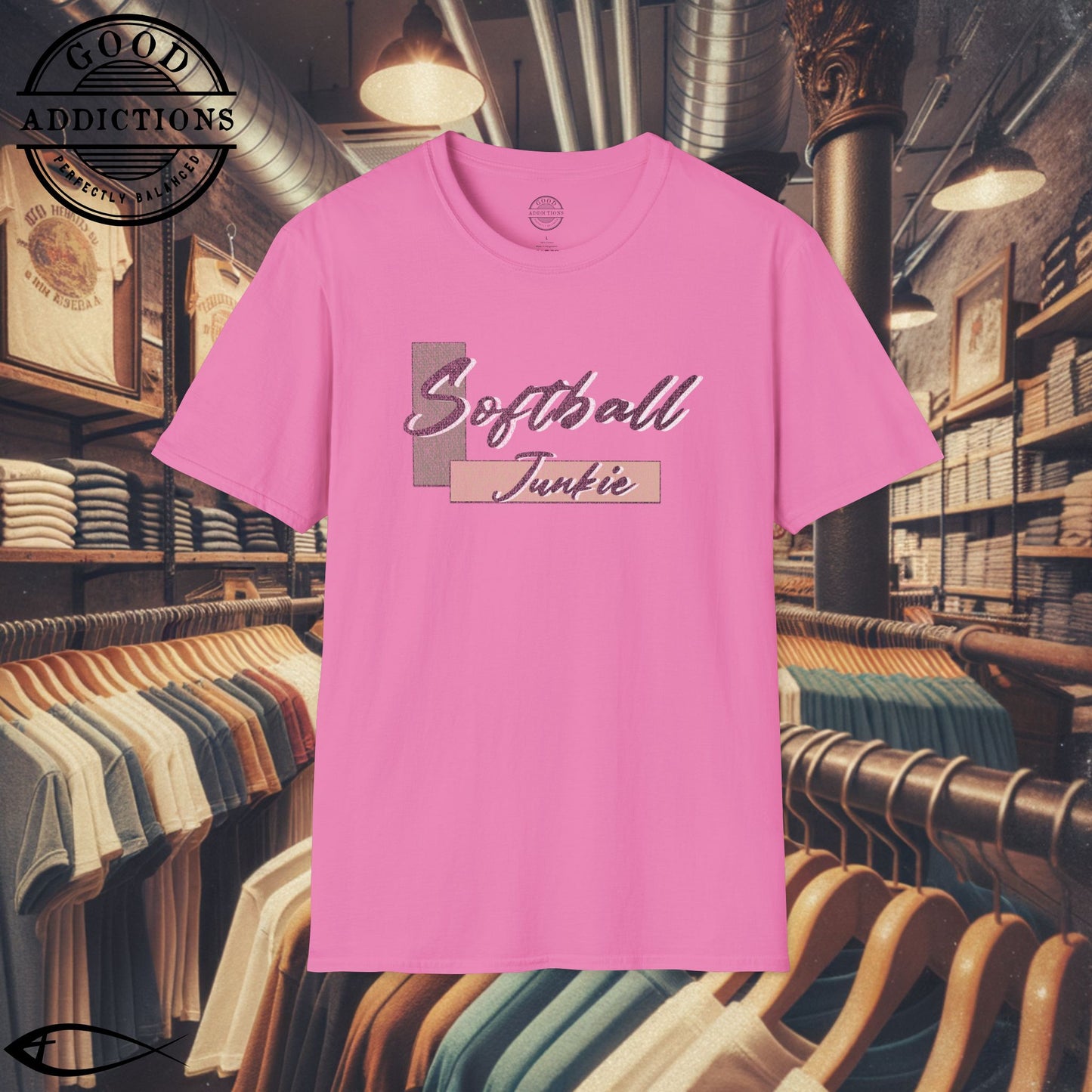 Softball Junkie T-Shirt β Bold Tee for Players, Coaches & Fans Who Live for the Game