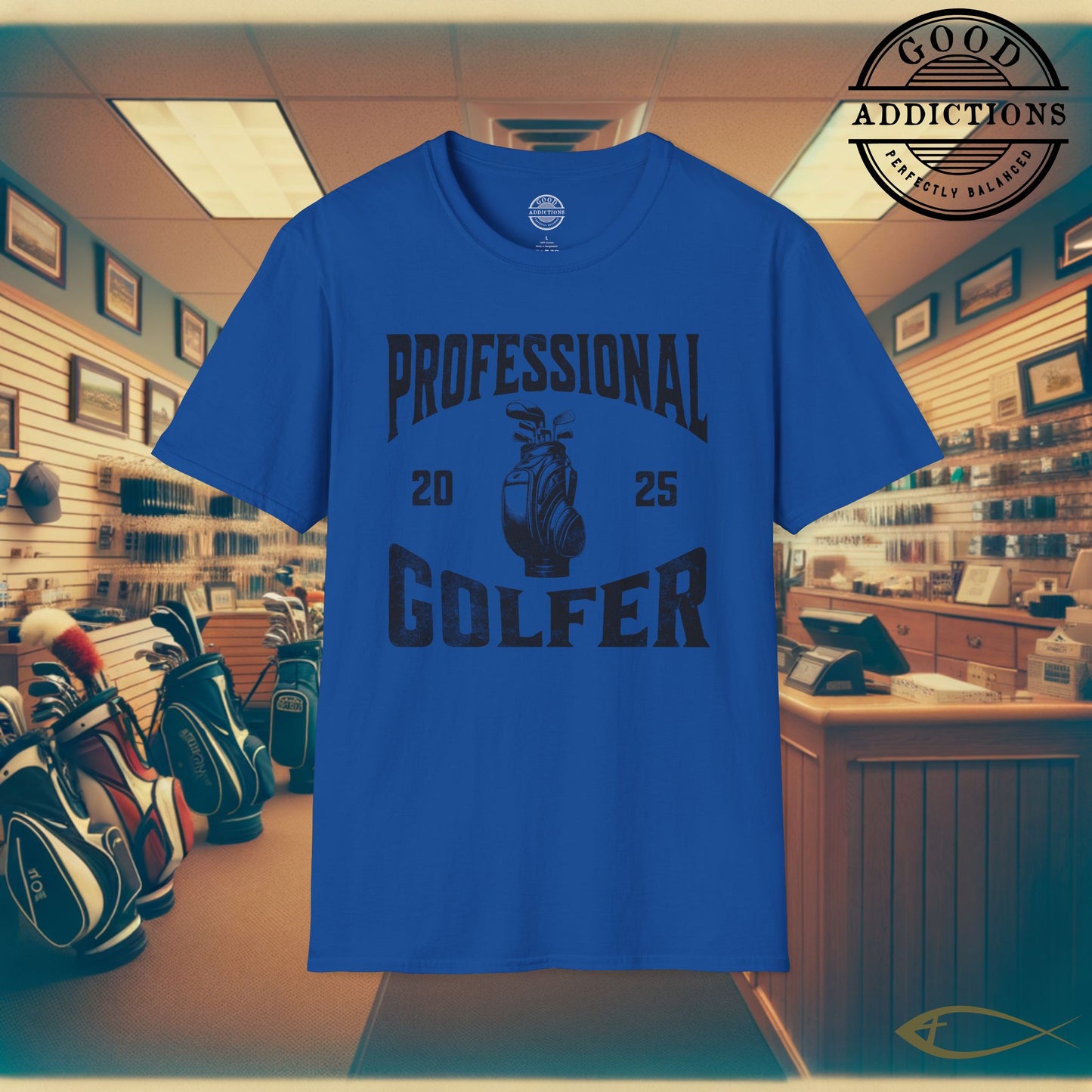 Professional Golfer T-Shirt – “Game On” Clean Golf Tee for Players, Coaches & Confident Swingers
