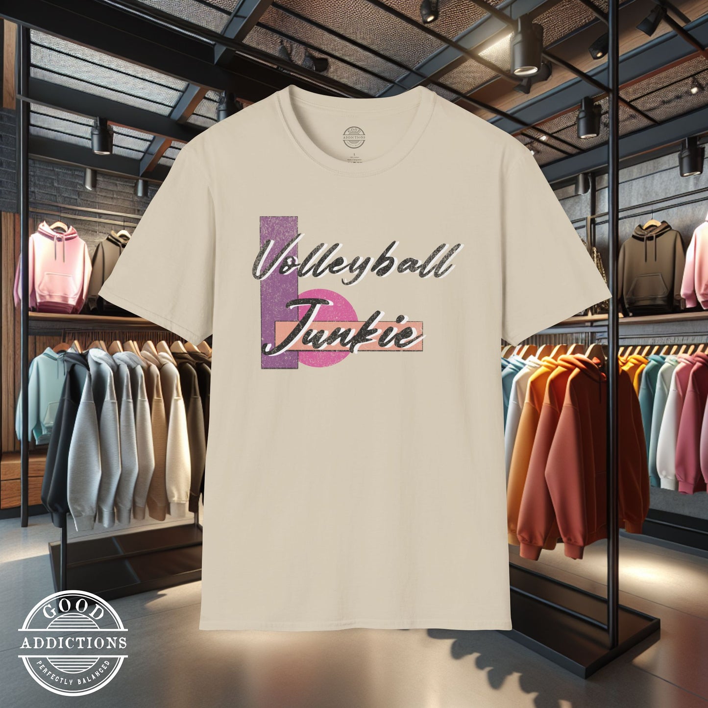 Volleyball Junkie T-Shirt β Fun Athletic Tee for Players, Coaches & Court Addicts