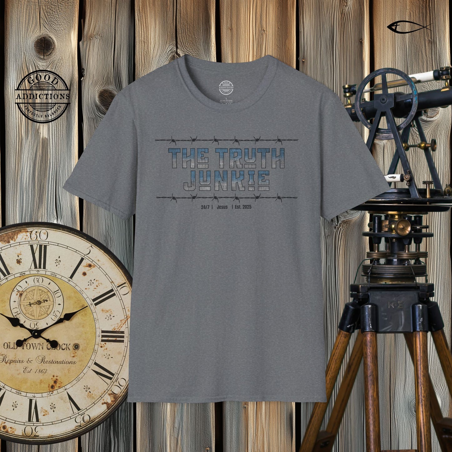 Truth Junkie -Unisex 100% Cotton T-Shirt -Faith Inspired