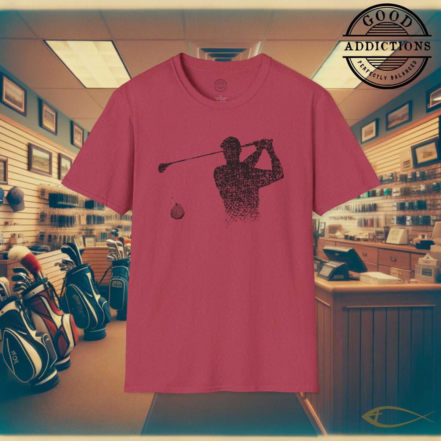 Minimalist Golfer T-Shirt – “Clean Swing Design” Stylish Golf Tee for Players, Purists & Modern Fairway Fans