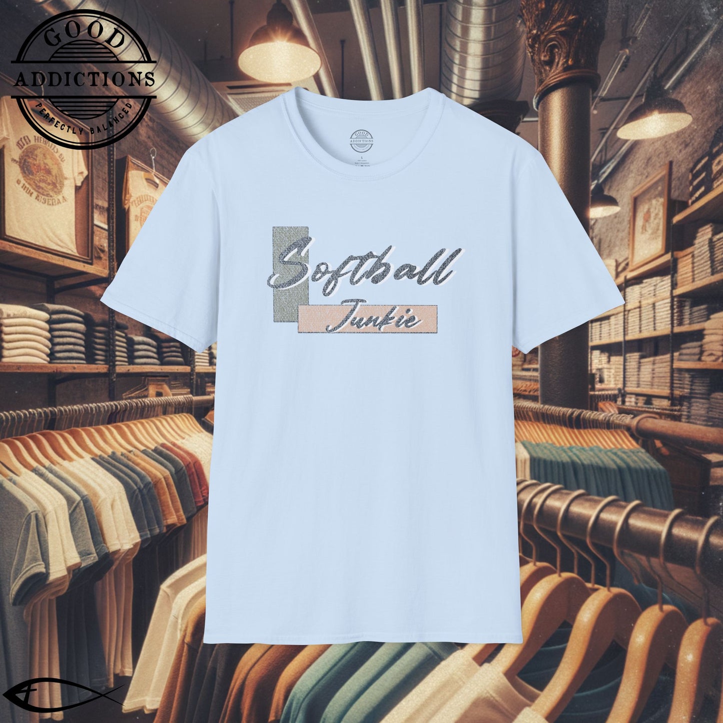 Softball Junkie T-Shirt β Bold Tee for Players, Coaches & Fans Who Live for the Game