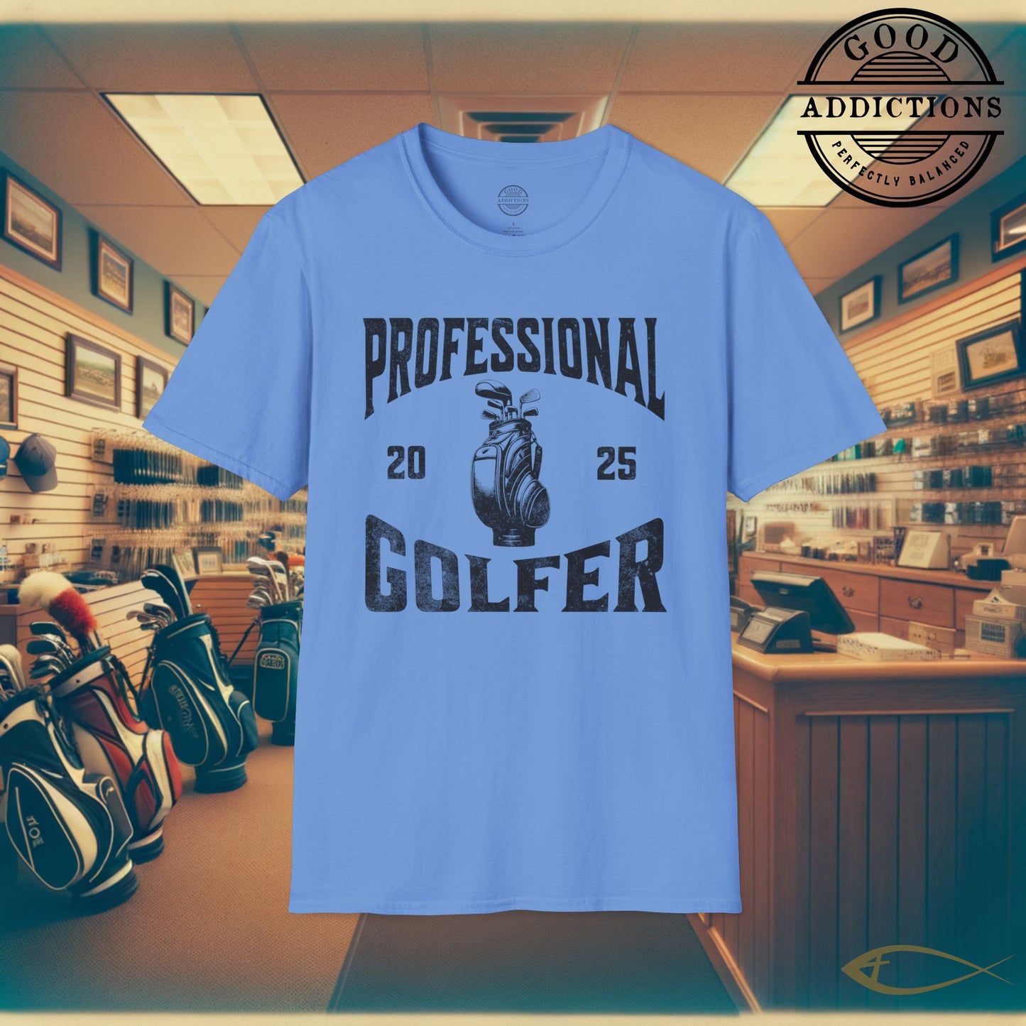 Professional Golfer T-Shirt – “Game On” Clean Golf Tee for Players, Coaches & Confident Swingers