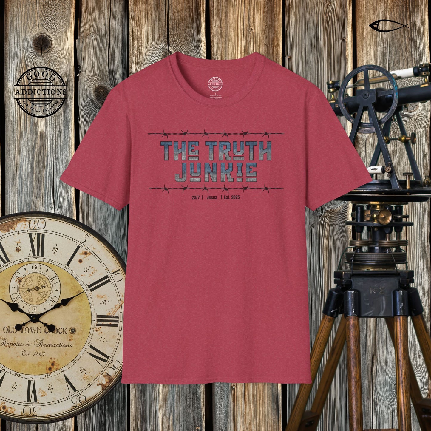 Truth Junkie -Unisex 100% Cotton T-Shirt -Faith Inspired