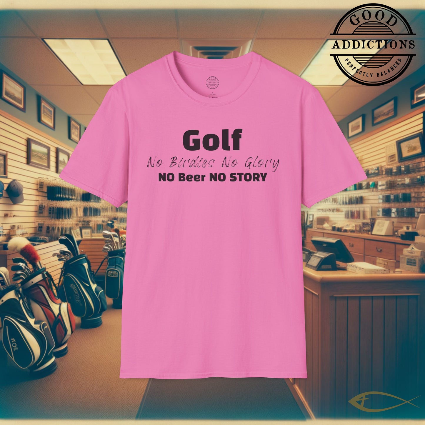 No Birdies No Glory T-Shirt – “No Beers No Story” Funny Golf Tee for Players, Drinkers & Weekend Warriors