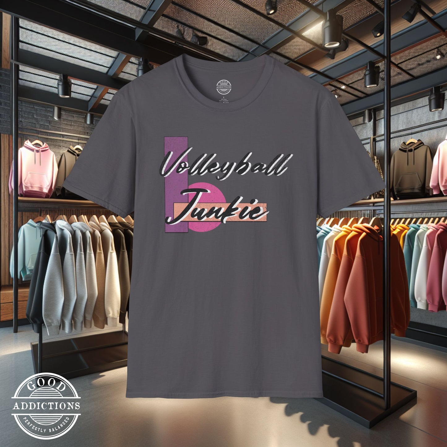 Volleyball Junkie T-Shirt β Fun Athletic Tee for Players, Coaches & Court Addicts