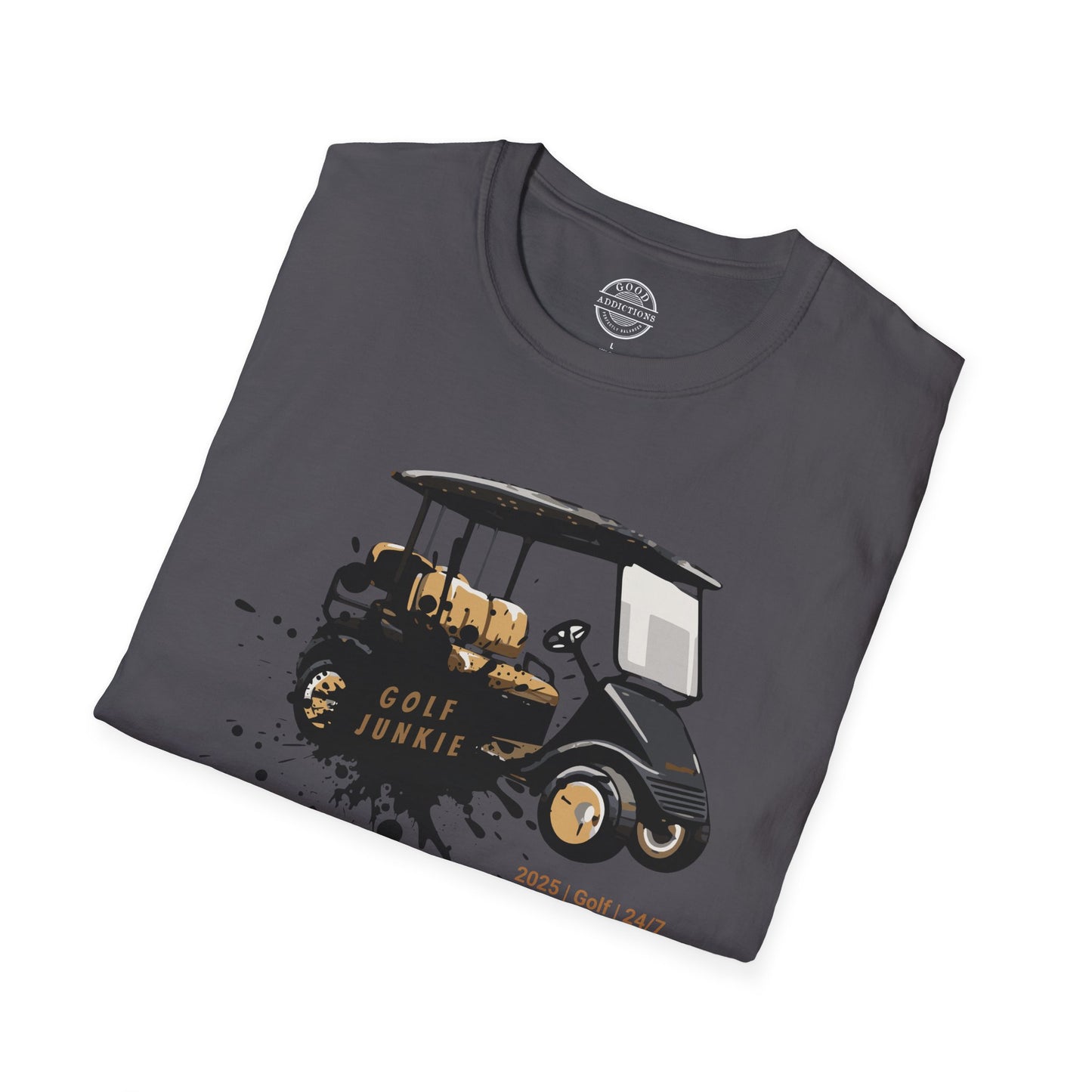 Golf Junkie T-Shirt – “Bling Cart Edition” Funny Luxe Tee for Stylish Players, Cart Lovers & Weekend Ballers
