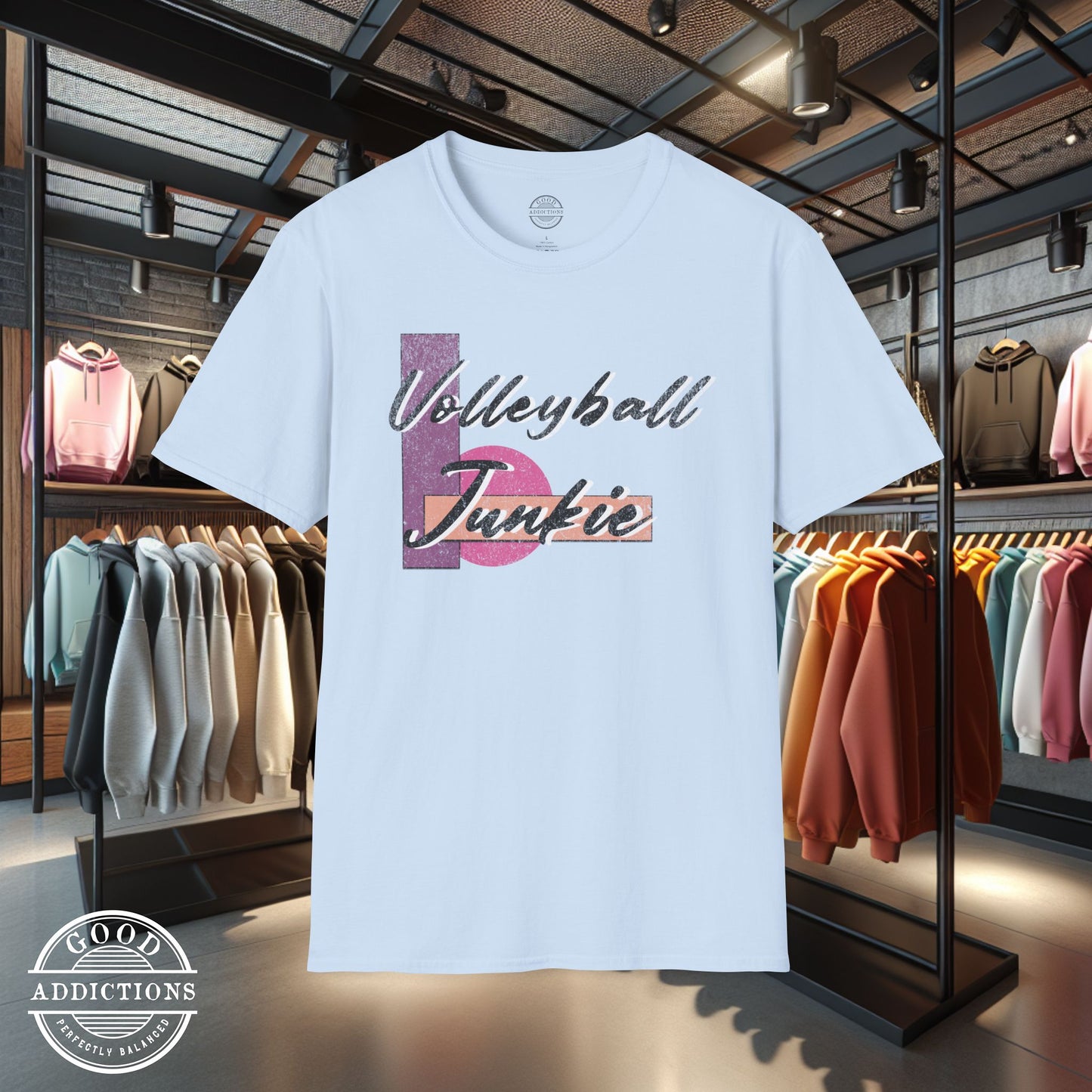 Volleyball Junkie T-Shirt β Fun Athletic Tee for Players, Coaches & Court Addicts