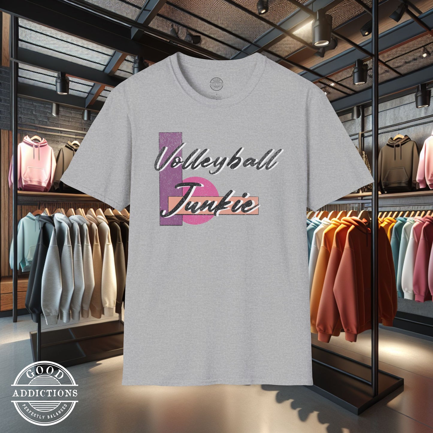 Volleyball Junkie T-Shirt β Fun Athletic Tee for Players, Coaches & Court Addicts