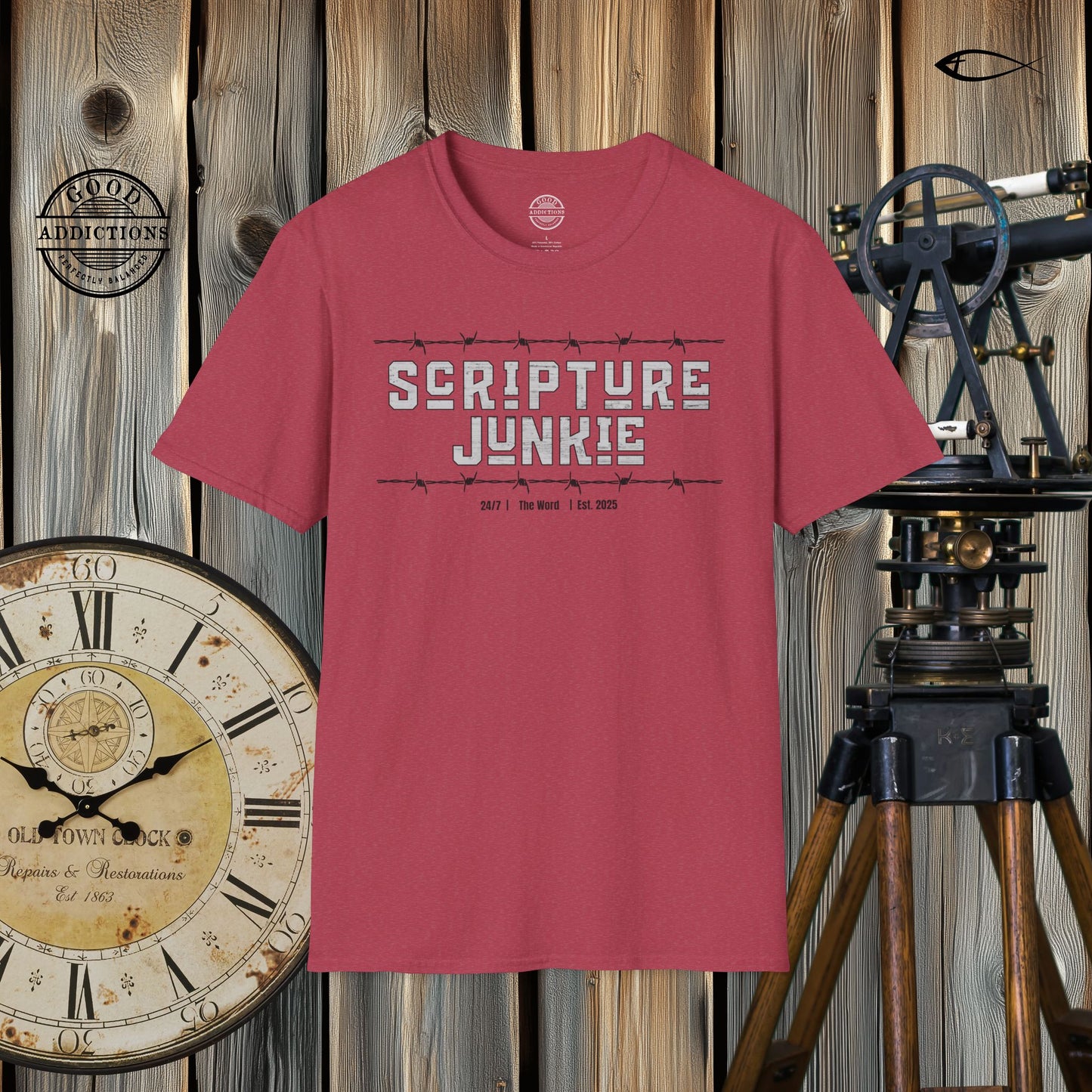 Scripture Junkie -Unisex 100% Cotton Softstyle T-Shirt