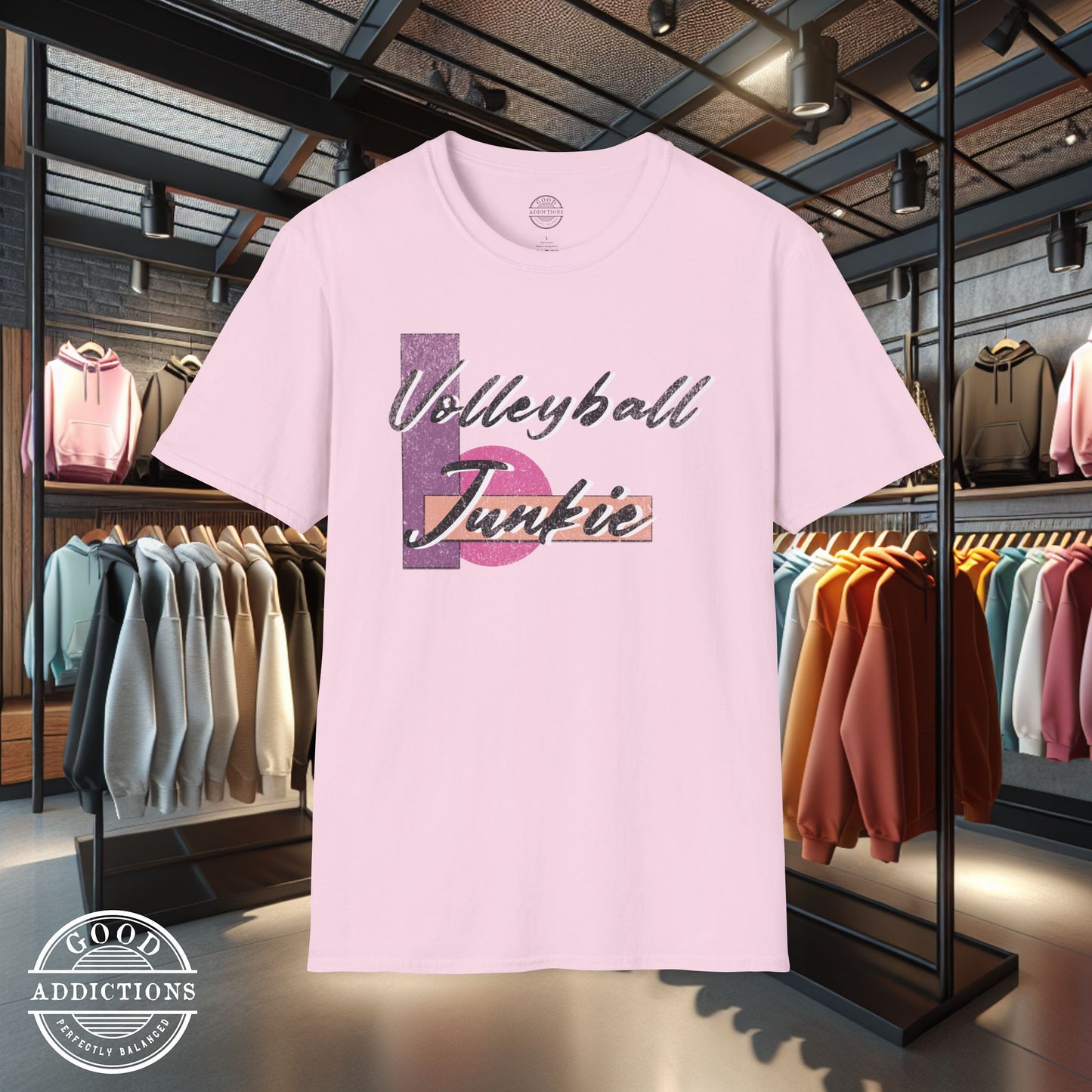 Volleyball Junkie T-Shirt β Fun Athletic Tee for Players, Coaches & Court Addicts