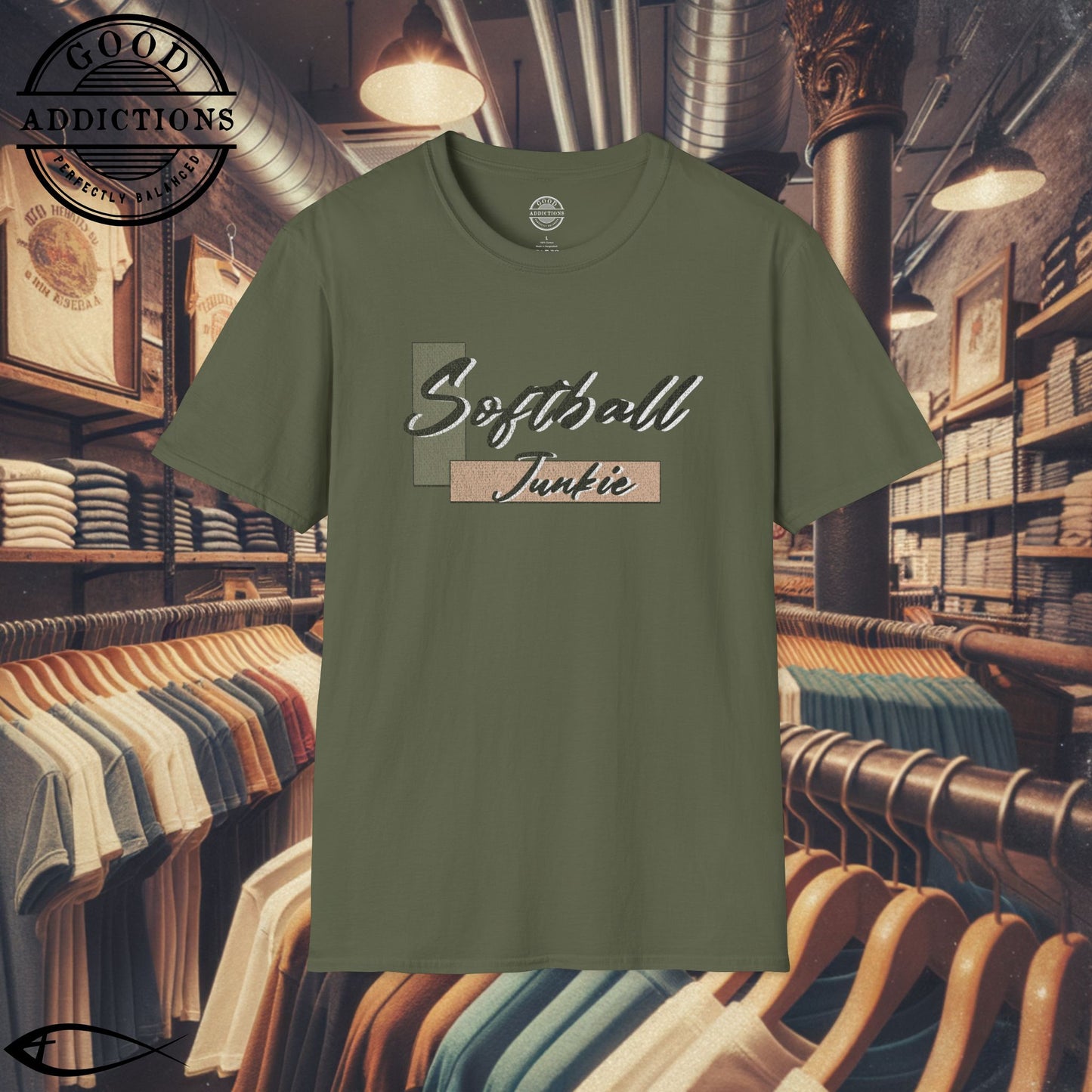 Softball Junkie T-Shirt β Bold Tee for Players, Coaches & Fans Who Live for the Game