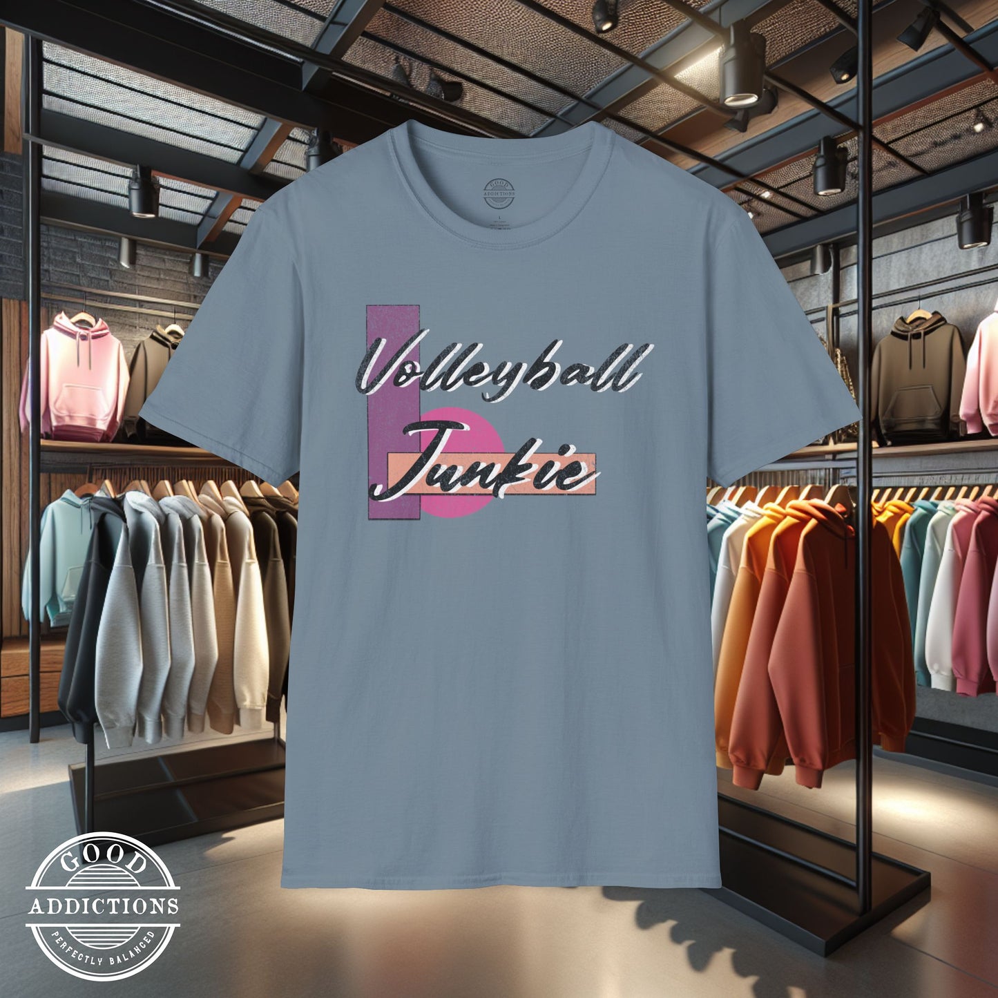 Volleyball Junkie T-Shirt β Fun Athletic Tee for Players, Coaches & Court Addicts